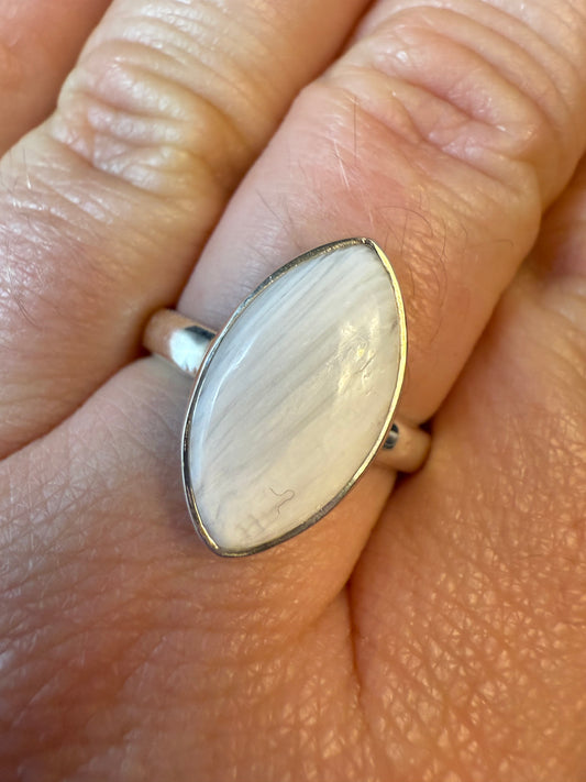 Scolecite 925 Ring - Size N 1/2