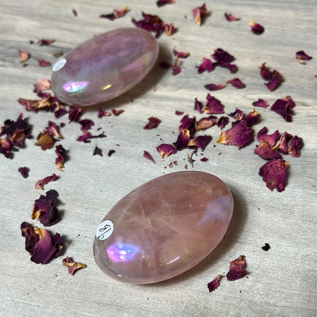 Aura Rose Quartz Palm