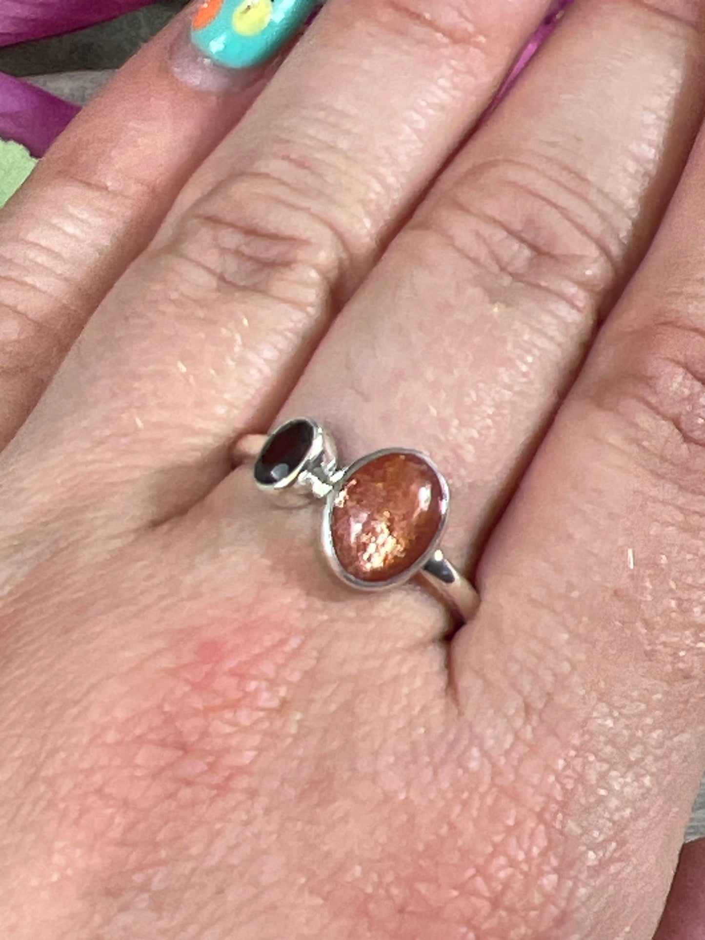 Duo Stone Ring - 925 Sterling Silver