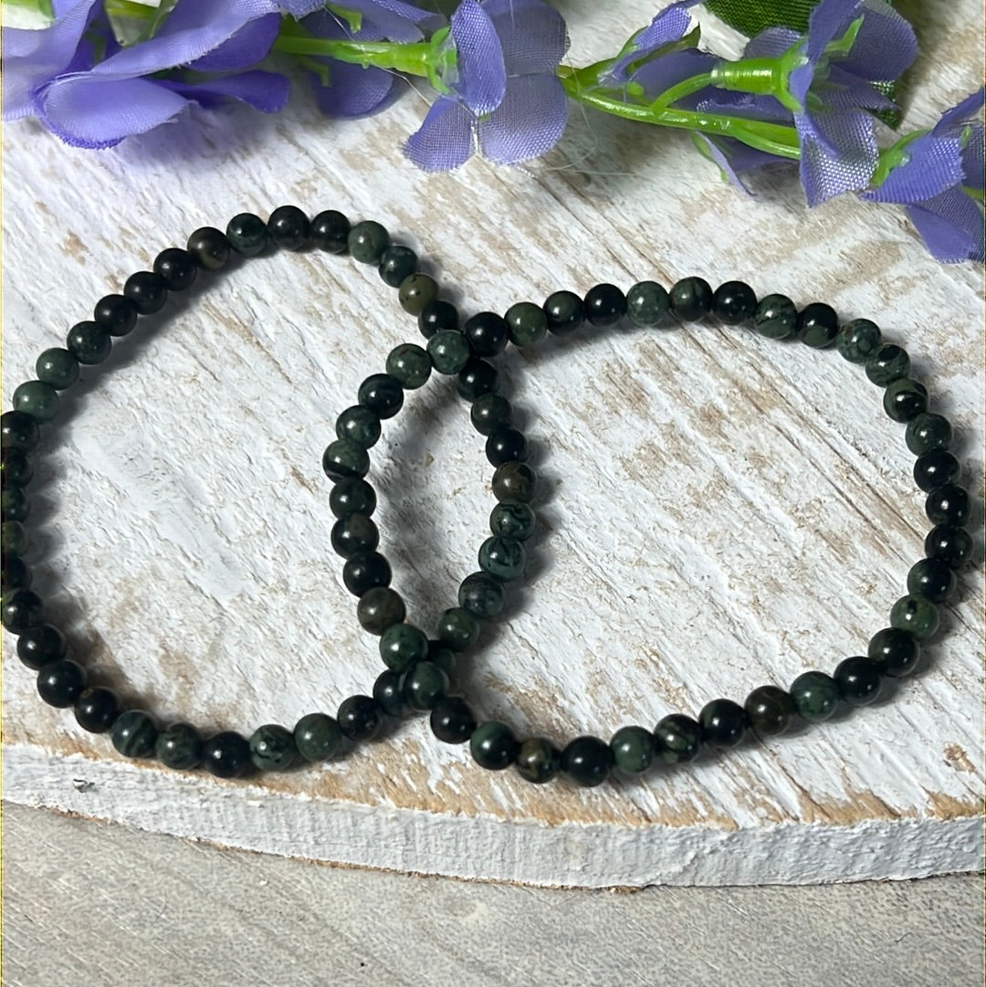 4mm Kambaba Jasper Bead Bracelet