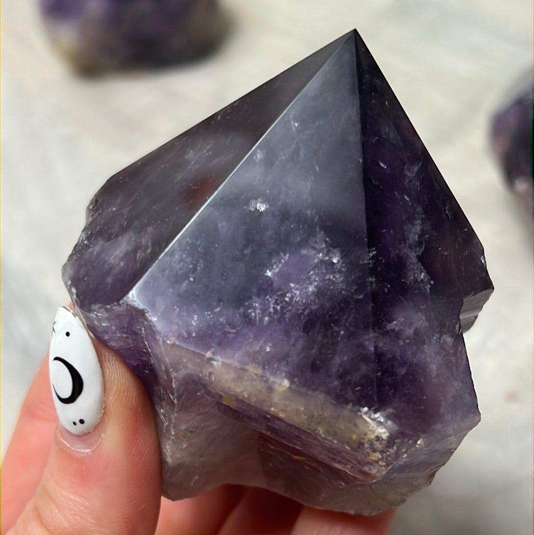 Amethyst Half & Half Polished Raw Tower Points