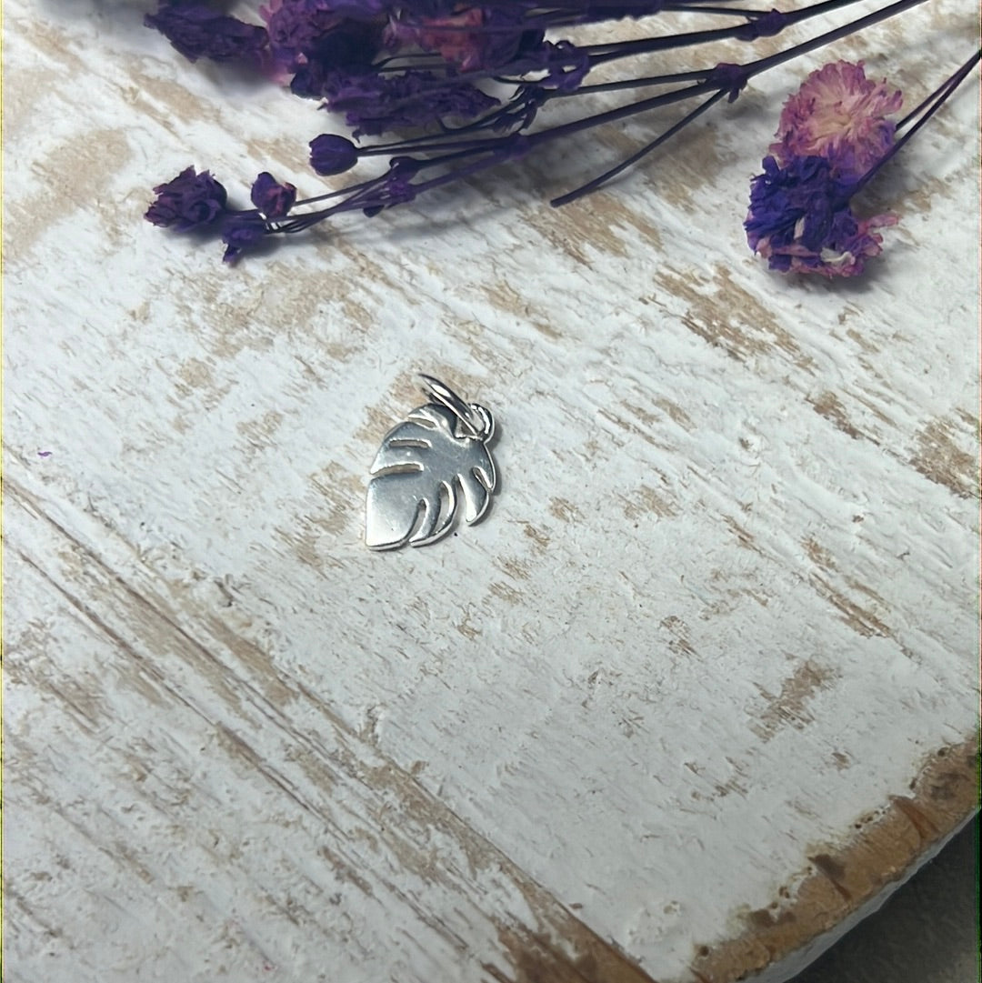 Leaf 925 Sterling Silver Pendant Charm