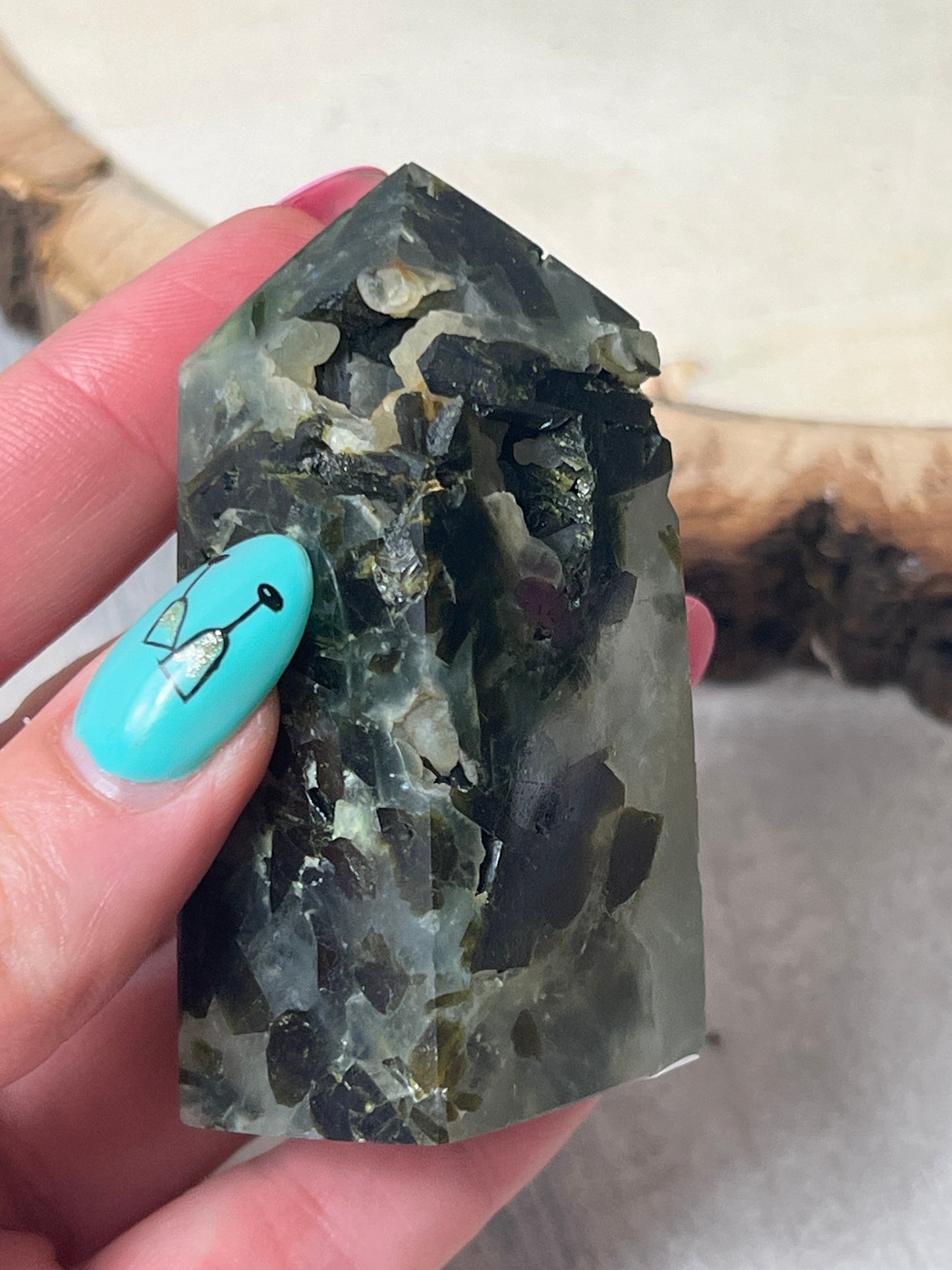 Druzy Prehnite Tower