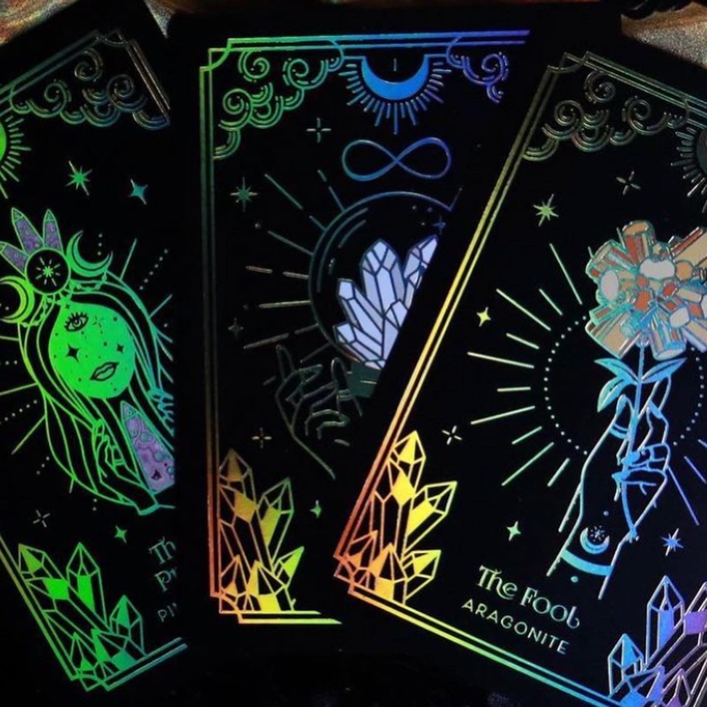 GOLD Crystalstruck Tarot Cards Card Deck - By Moonstruck Crystals
