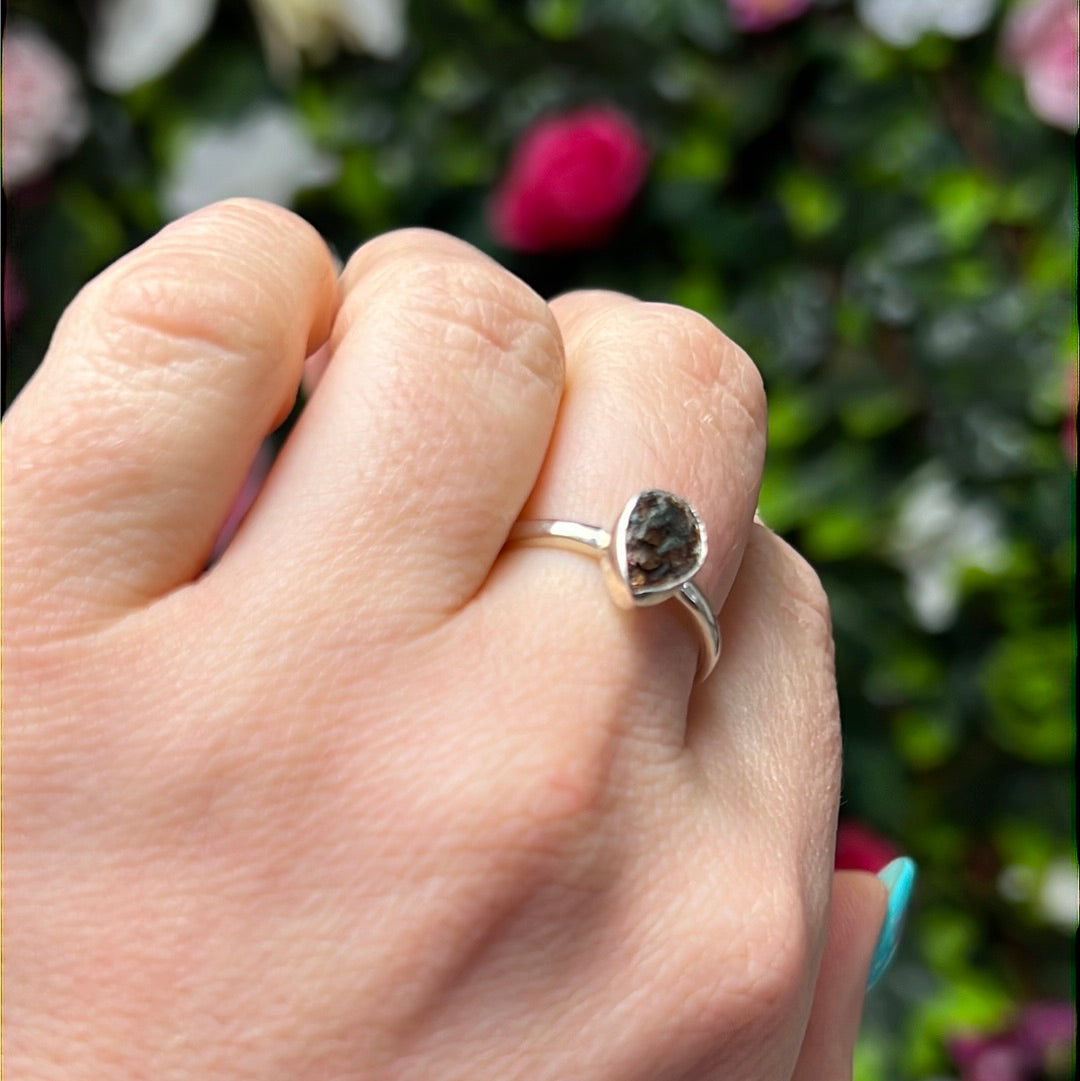 Astrophyllite 925 Sterling Silver Ring - Size O