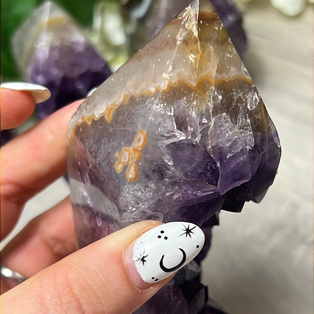 A Amethyst Agate Tower Points