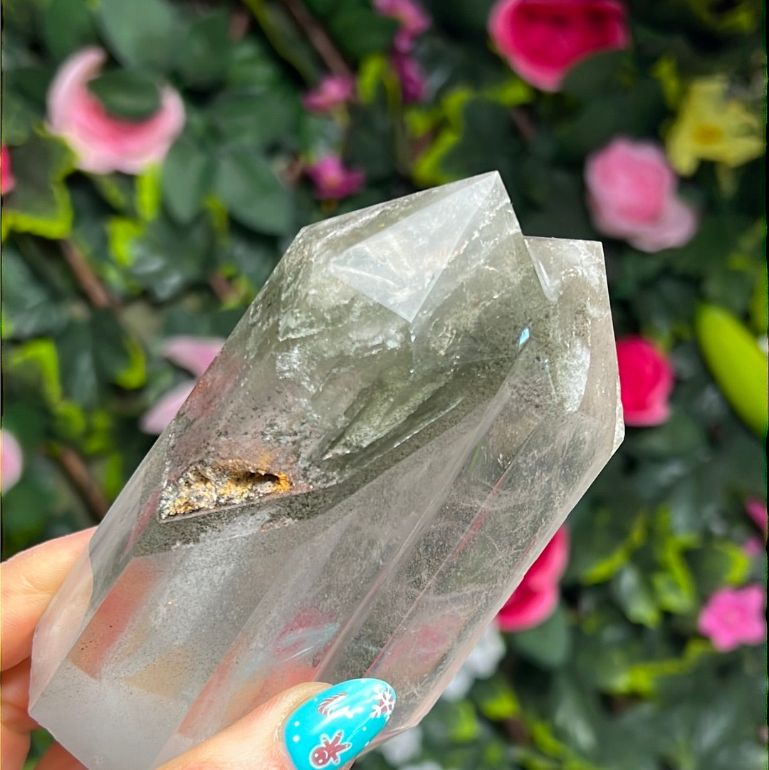 Twin Phantom Garden Quartz Tower Point