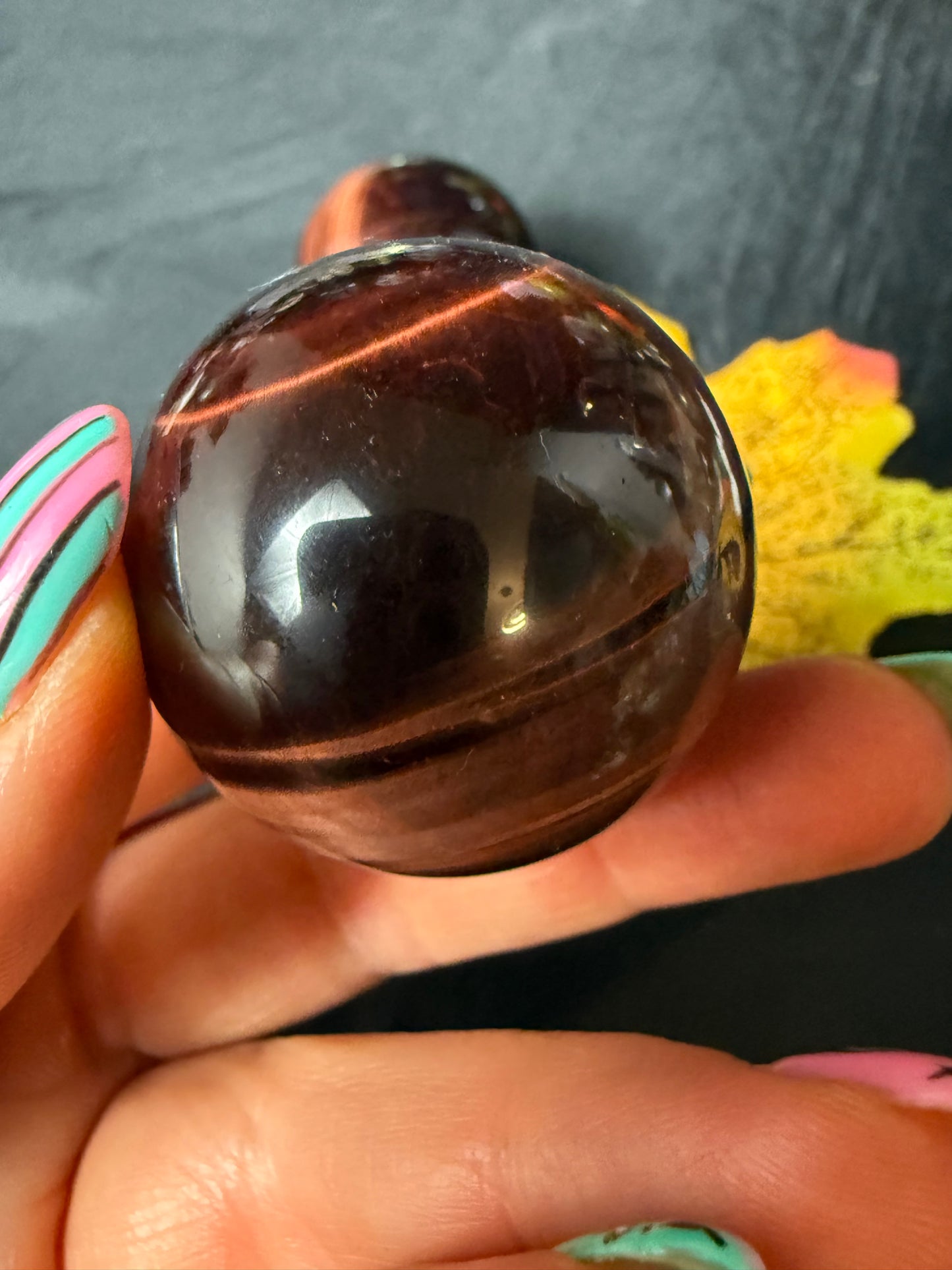 Red Tigers Eye Sphere