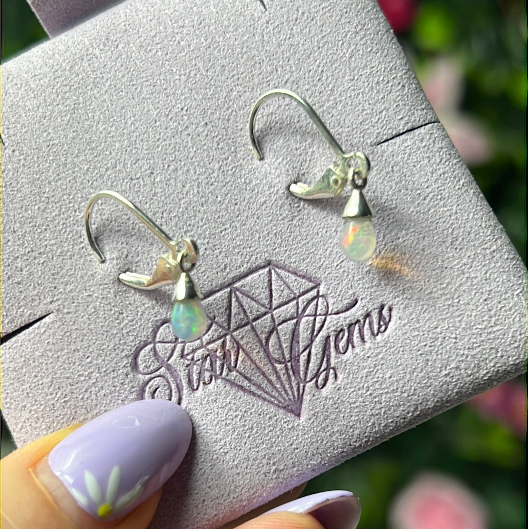 Ethiopian Opal Hinge Drops - 925 Sterling Earrings