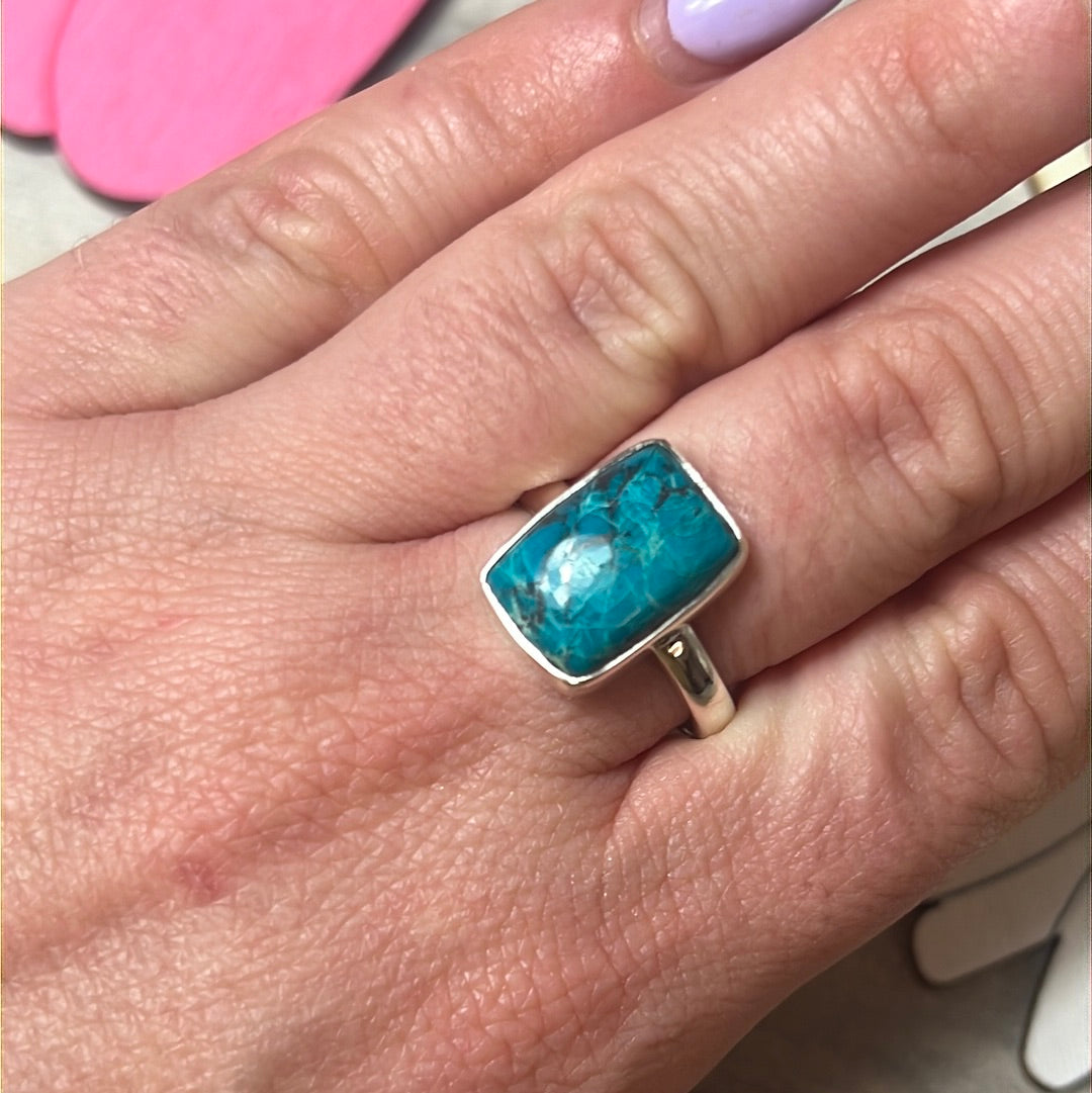 Malacolla 925 Sterling Silver Ring - Size R 1/2 - S