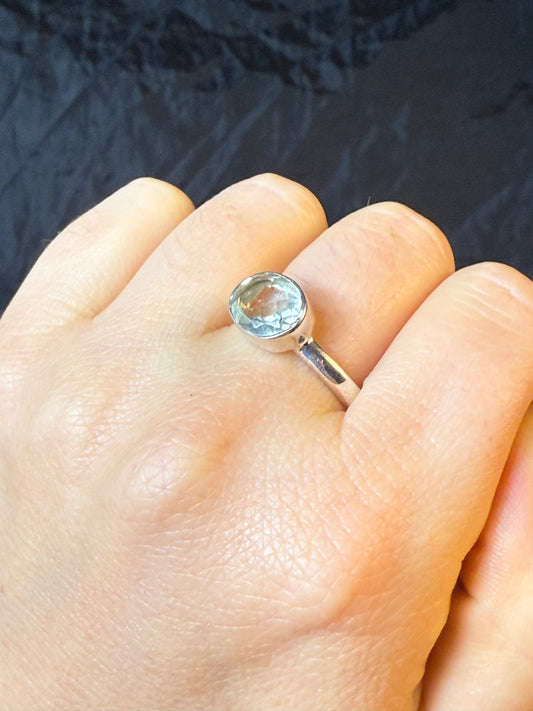 Prasolite 925 Ring - Size R 1/2 - S Green Amethyst
