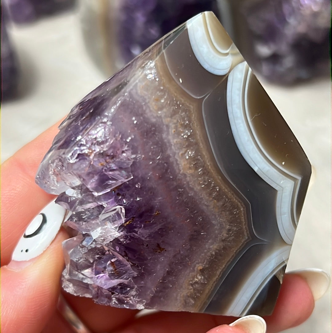 A Amethyst Agate Tower Points