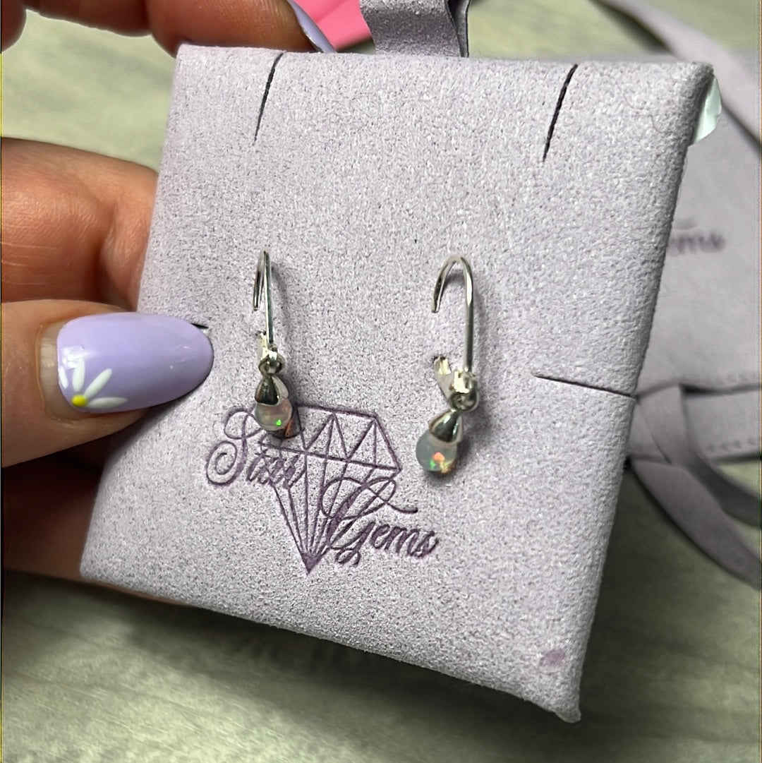 Ethiopian Opal Hinge Drops - 925 Sterling Earrings