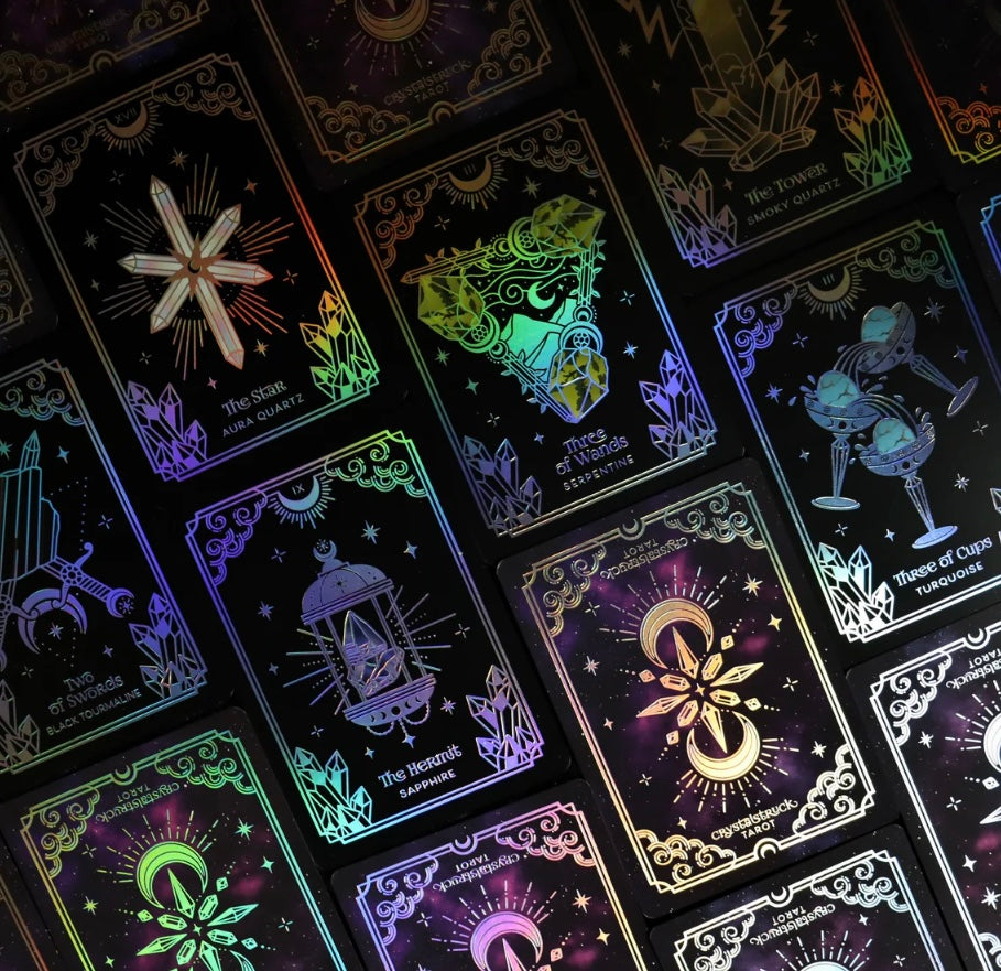 GOLD Crystalstruck Tarot Cards Card Deck - By Moonstruck Crystals