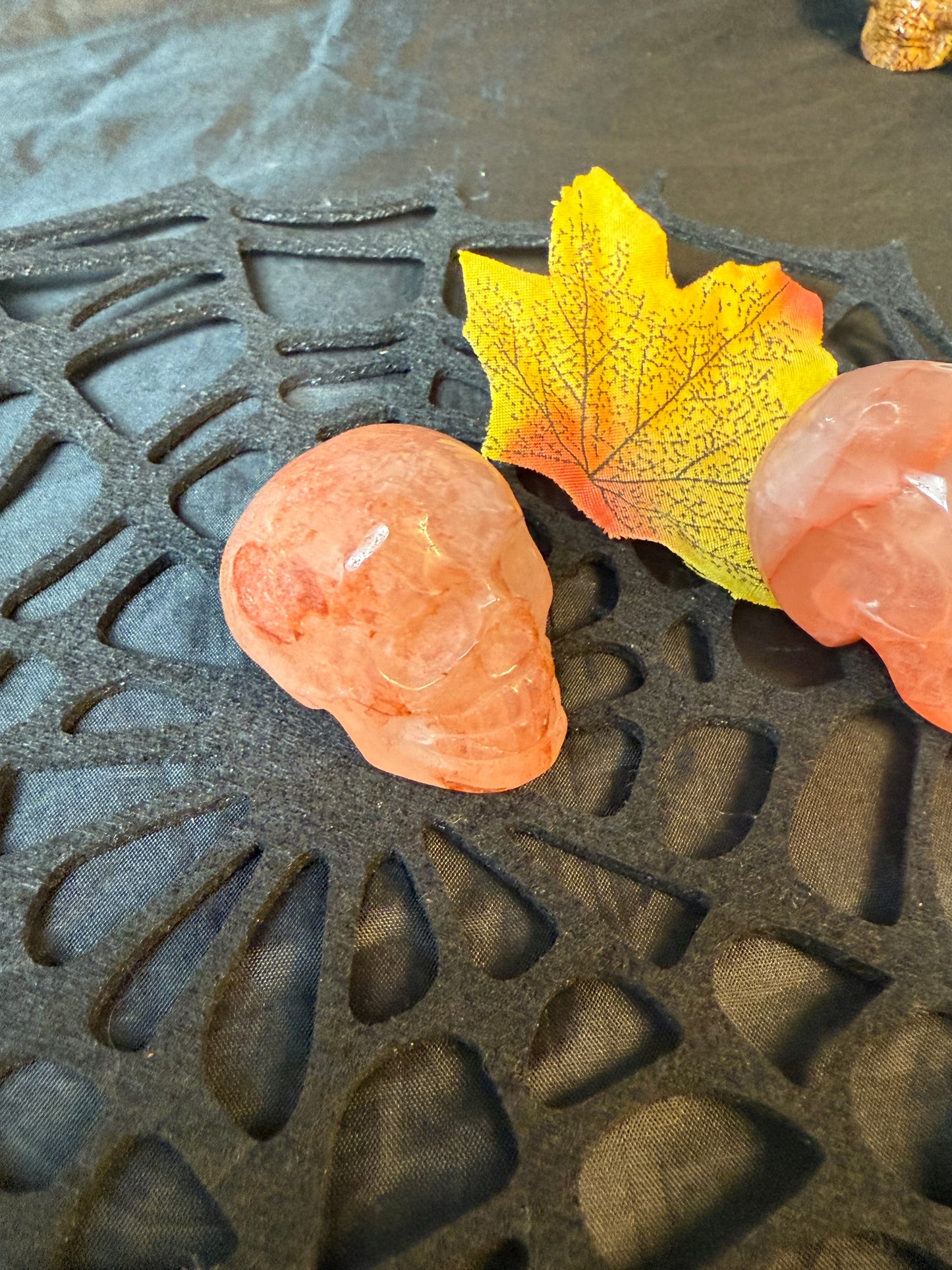 Fire Quartz Skull