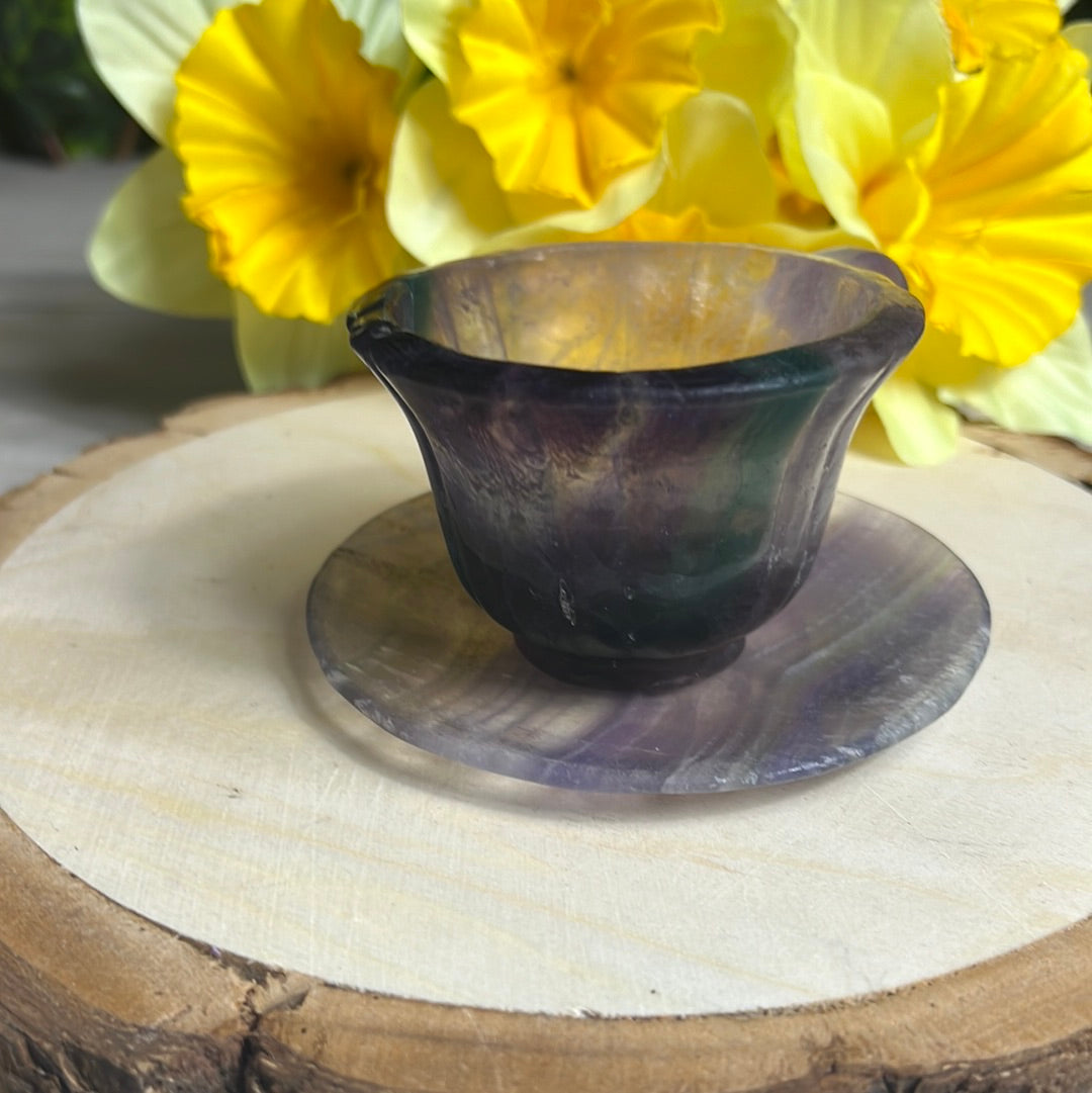 Fluorite Hand Carved Cup