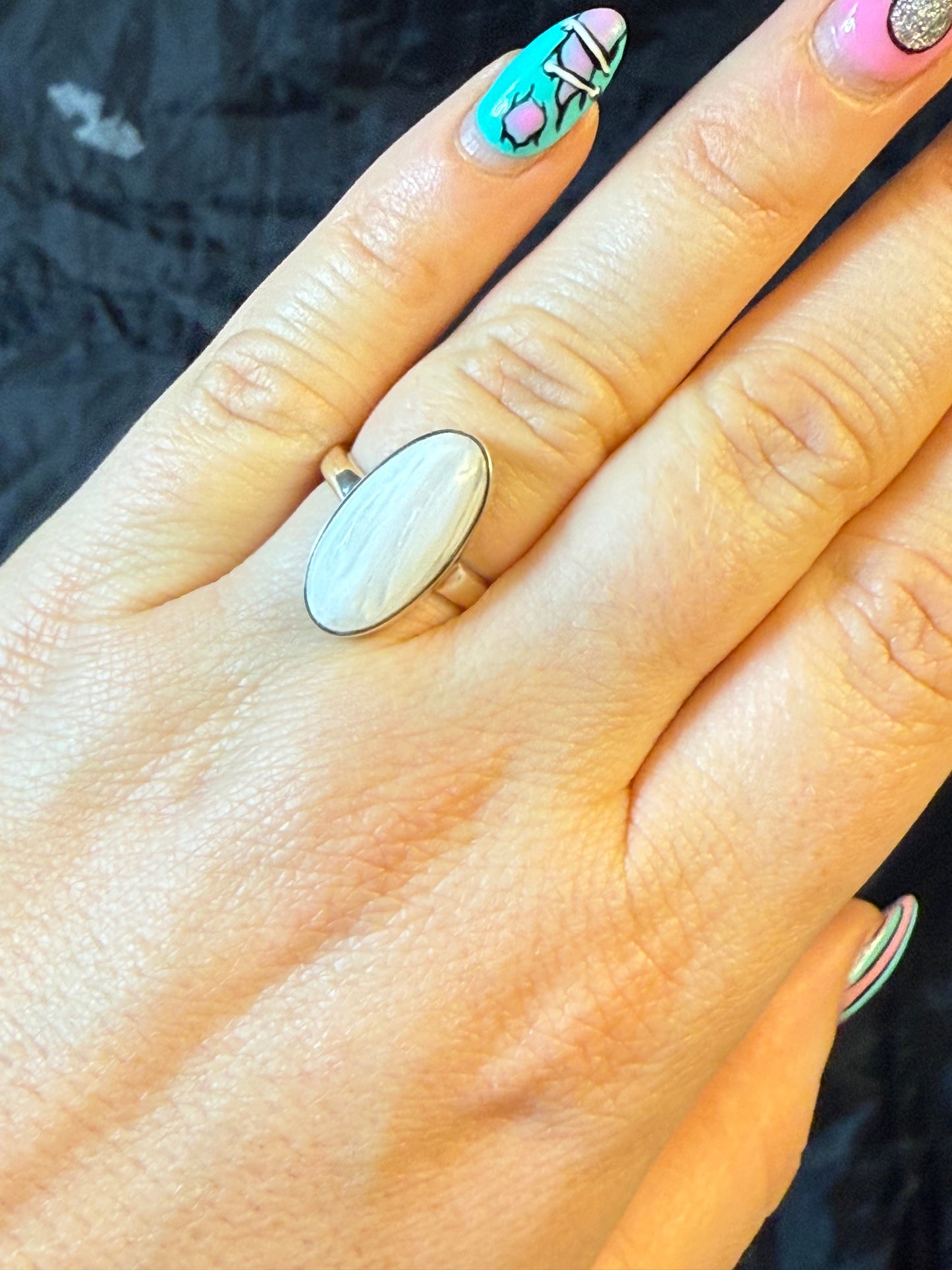 Scolecite 925 Ring - Size M