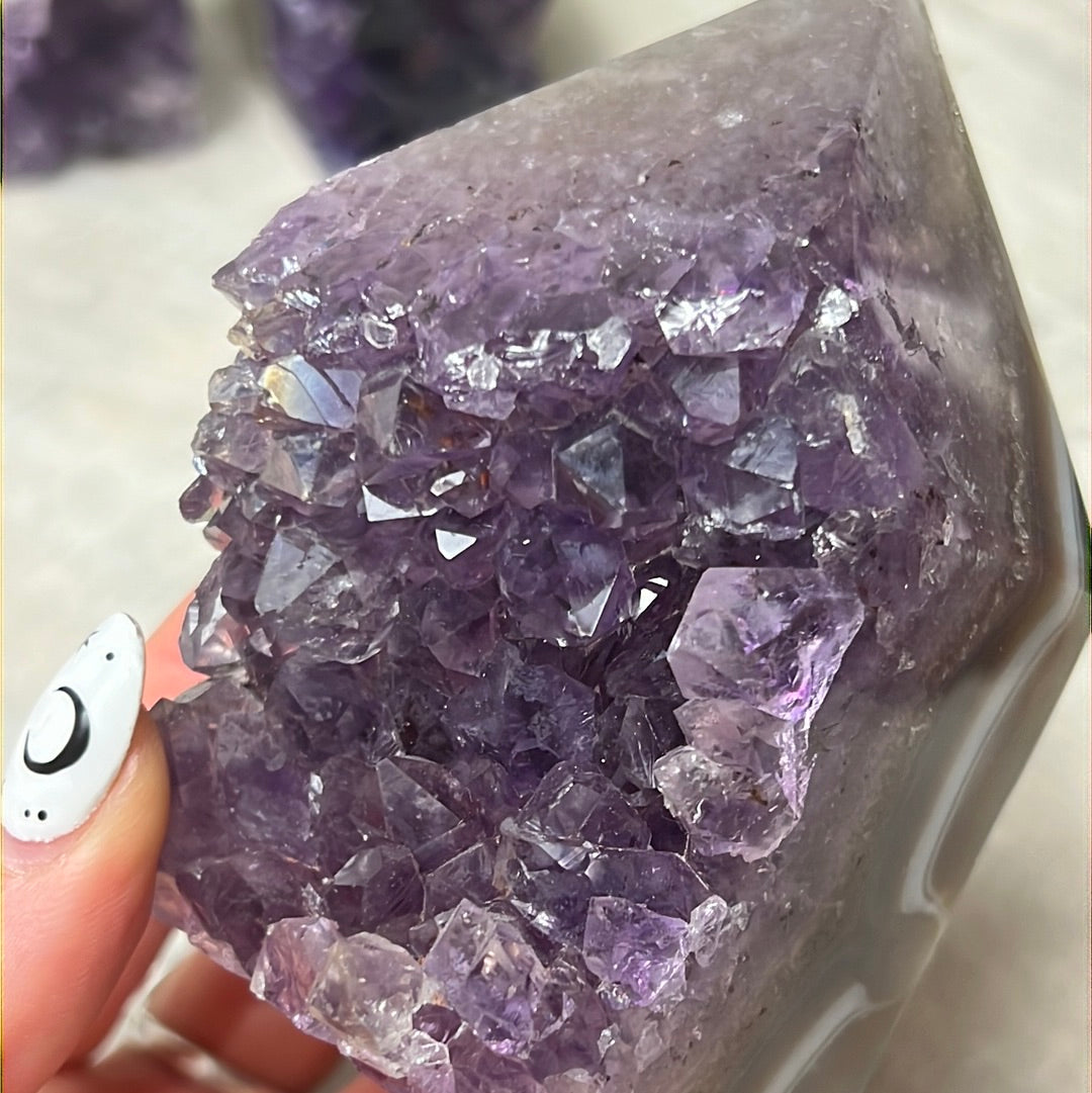 A Amethyst Agate Tower Points