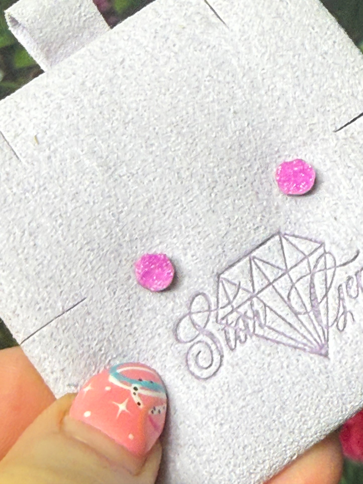 Handmade Cabalto Calcite Sterling Silver Studs