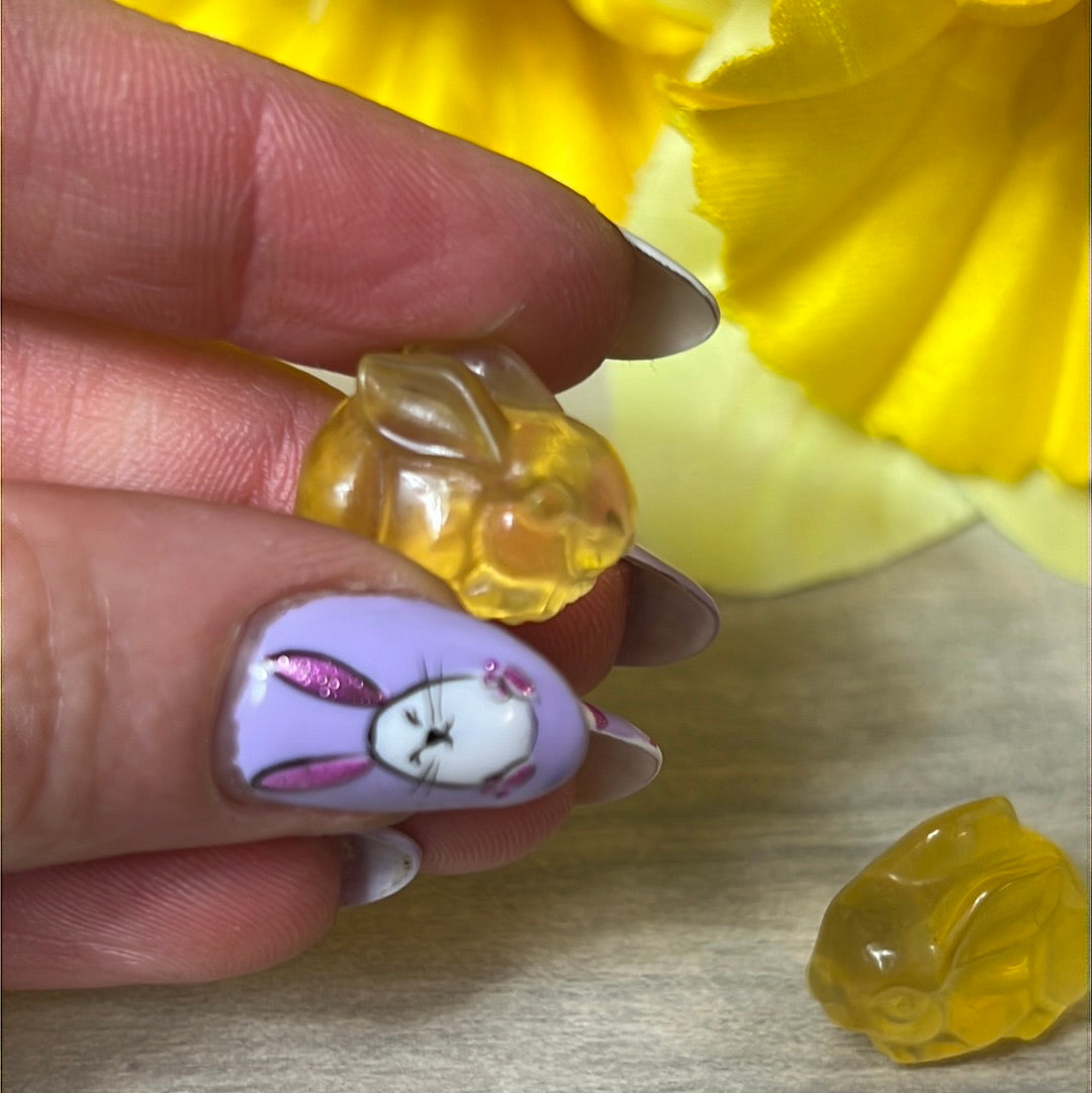 Yellow Fluorite Rabbit Bunny