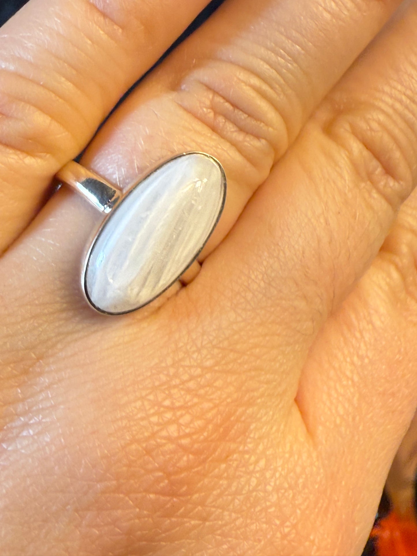 Scolecite 925 Ring - Size M