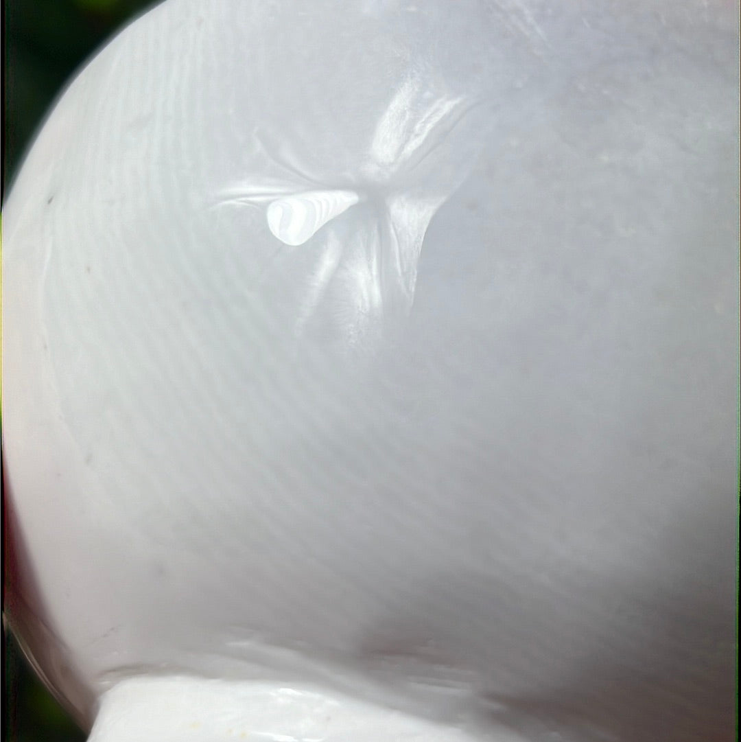 Handcarved White Banded Agate Charging Dish Bowl Plate
