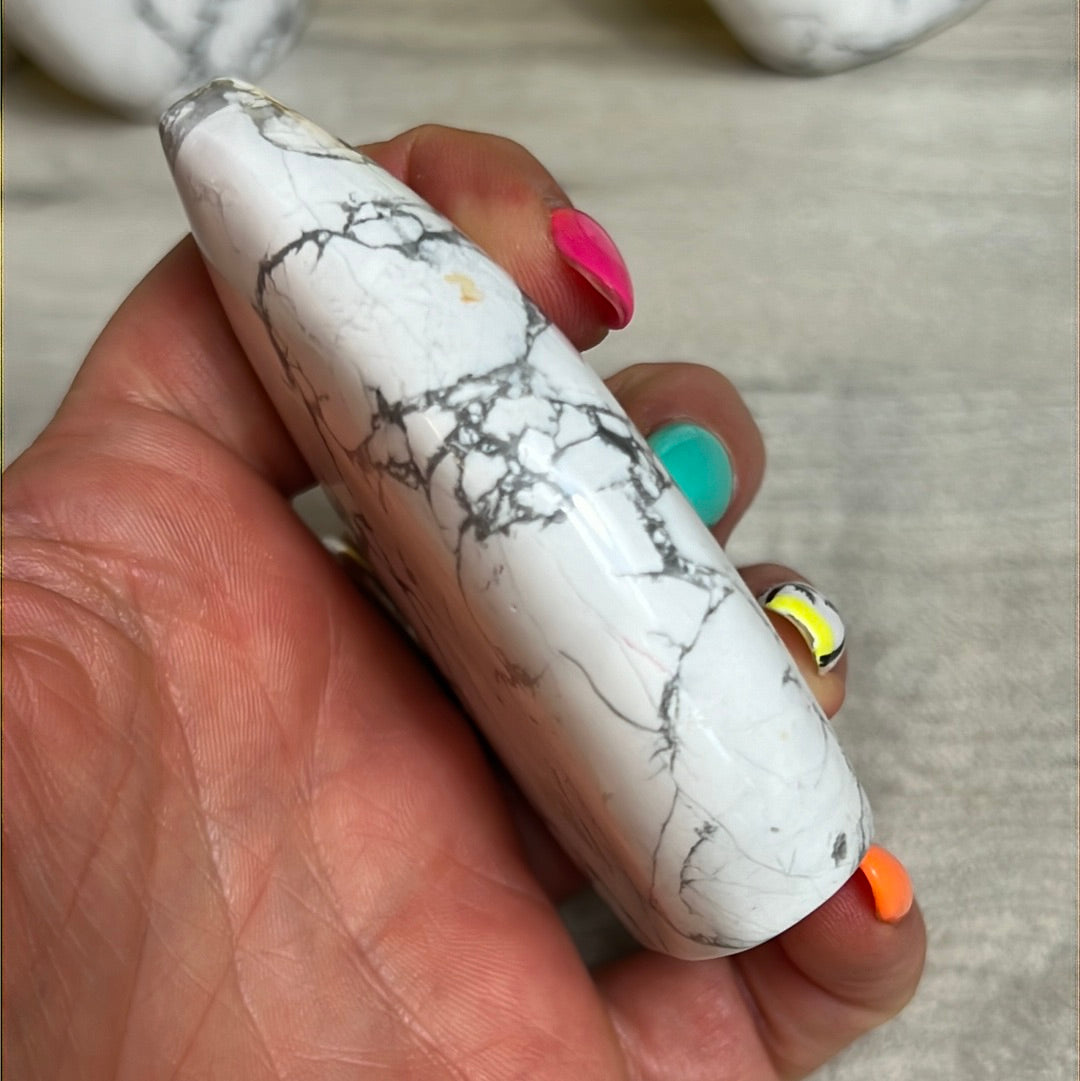 White Howlite Freeform Flame