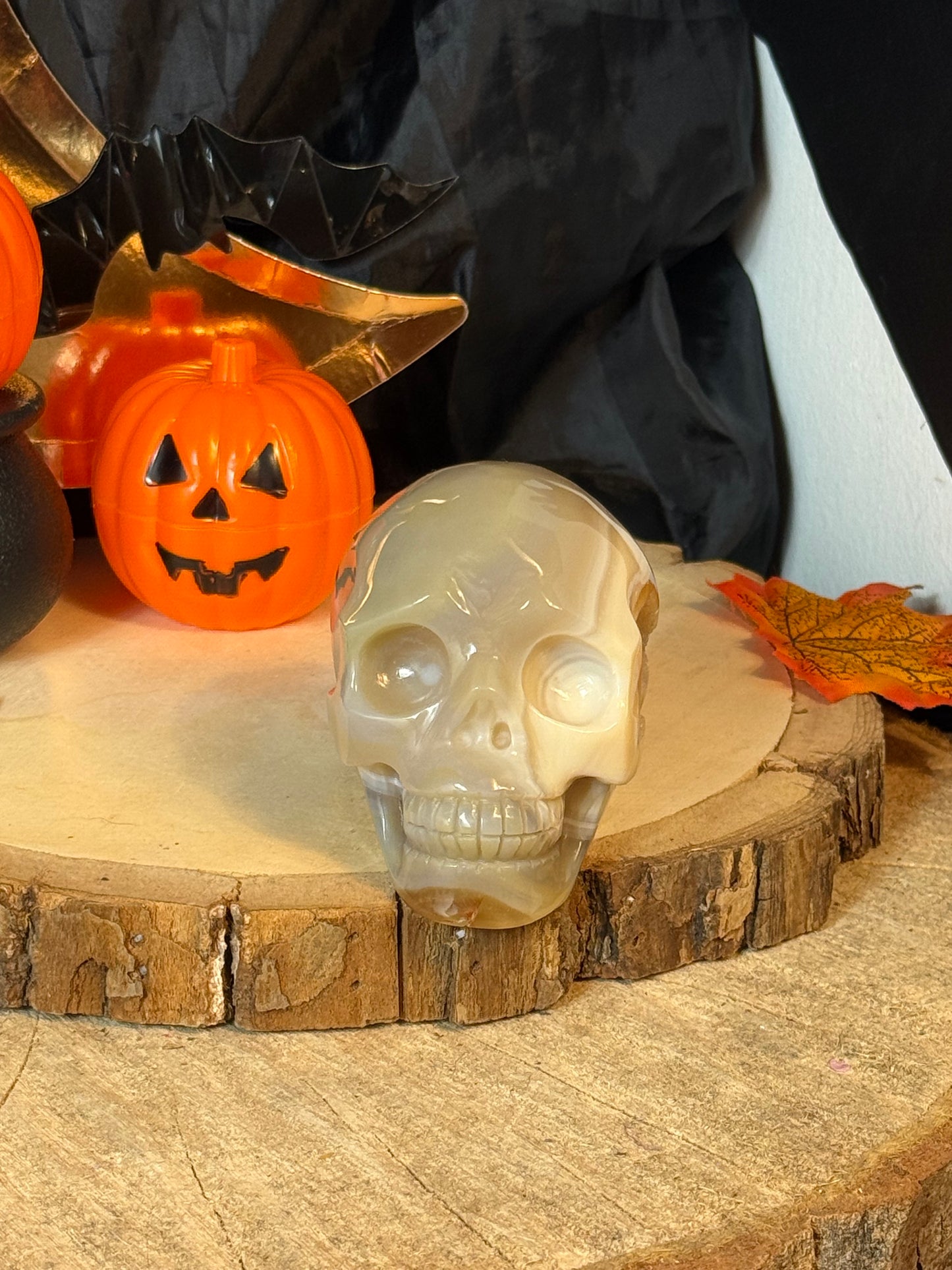 Druzy Agate Skull
