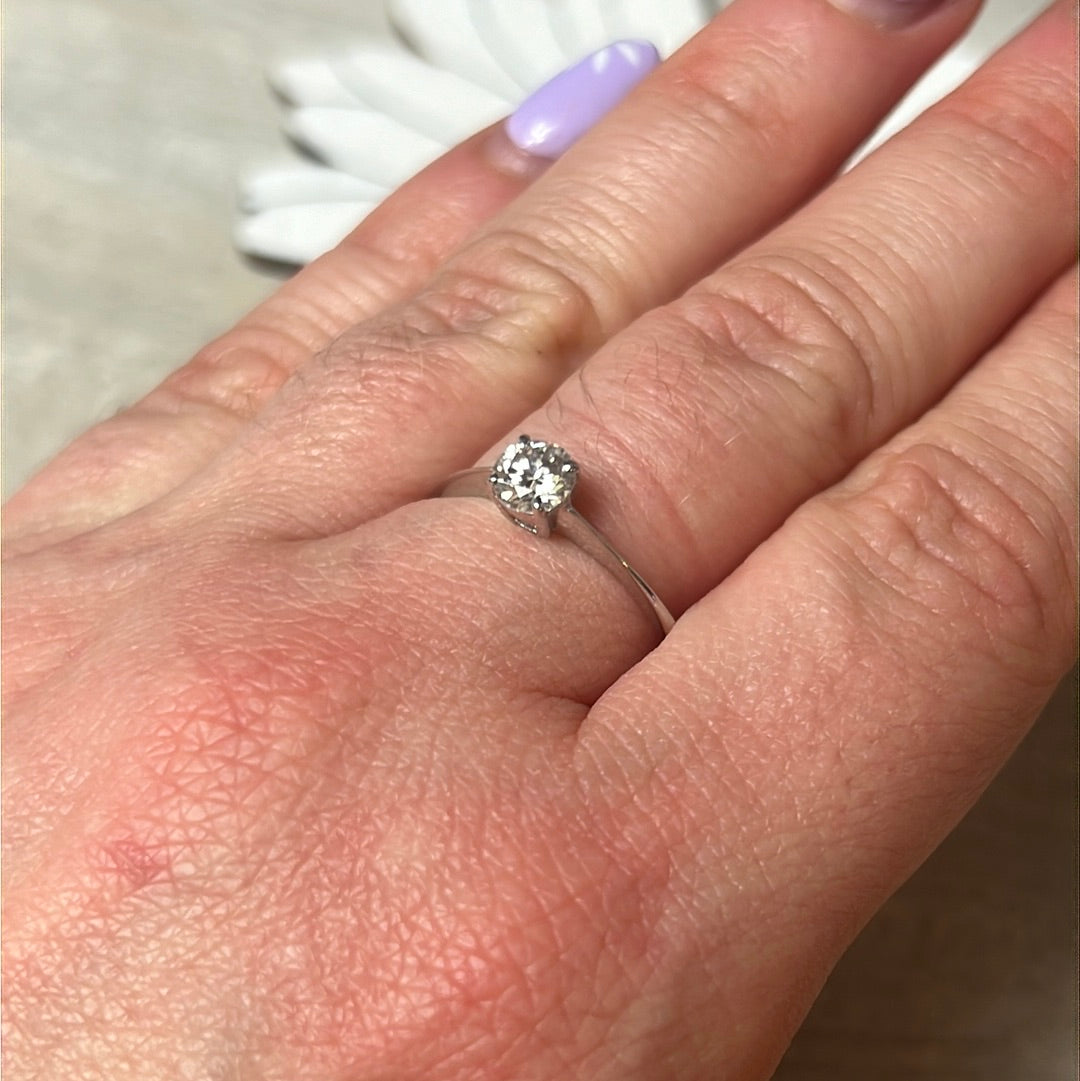 Moissanite 925 Sterling Silver Ring 0.5ct