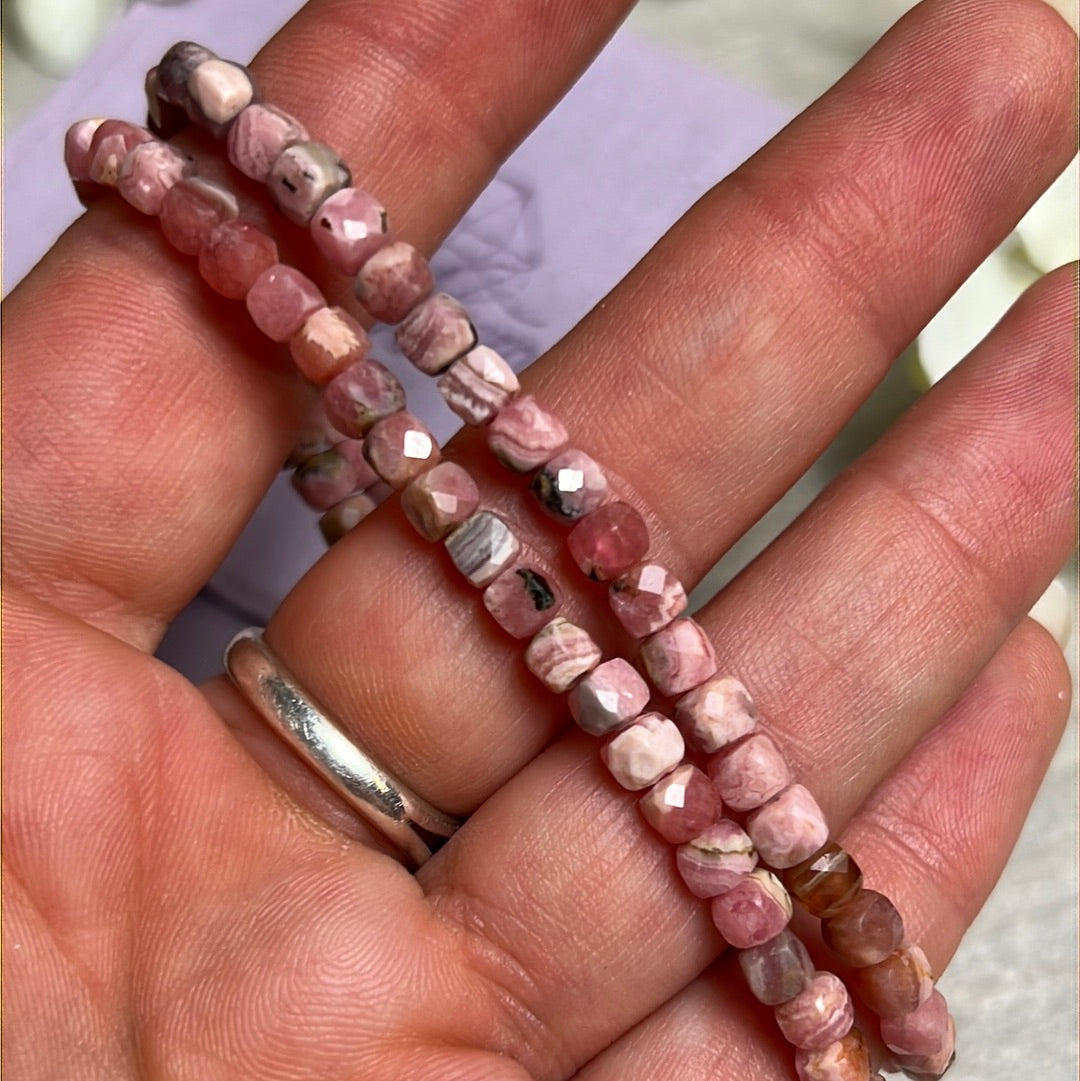 Rhodochrosite Facet Bracelet