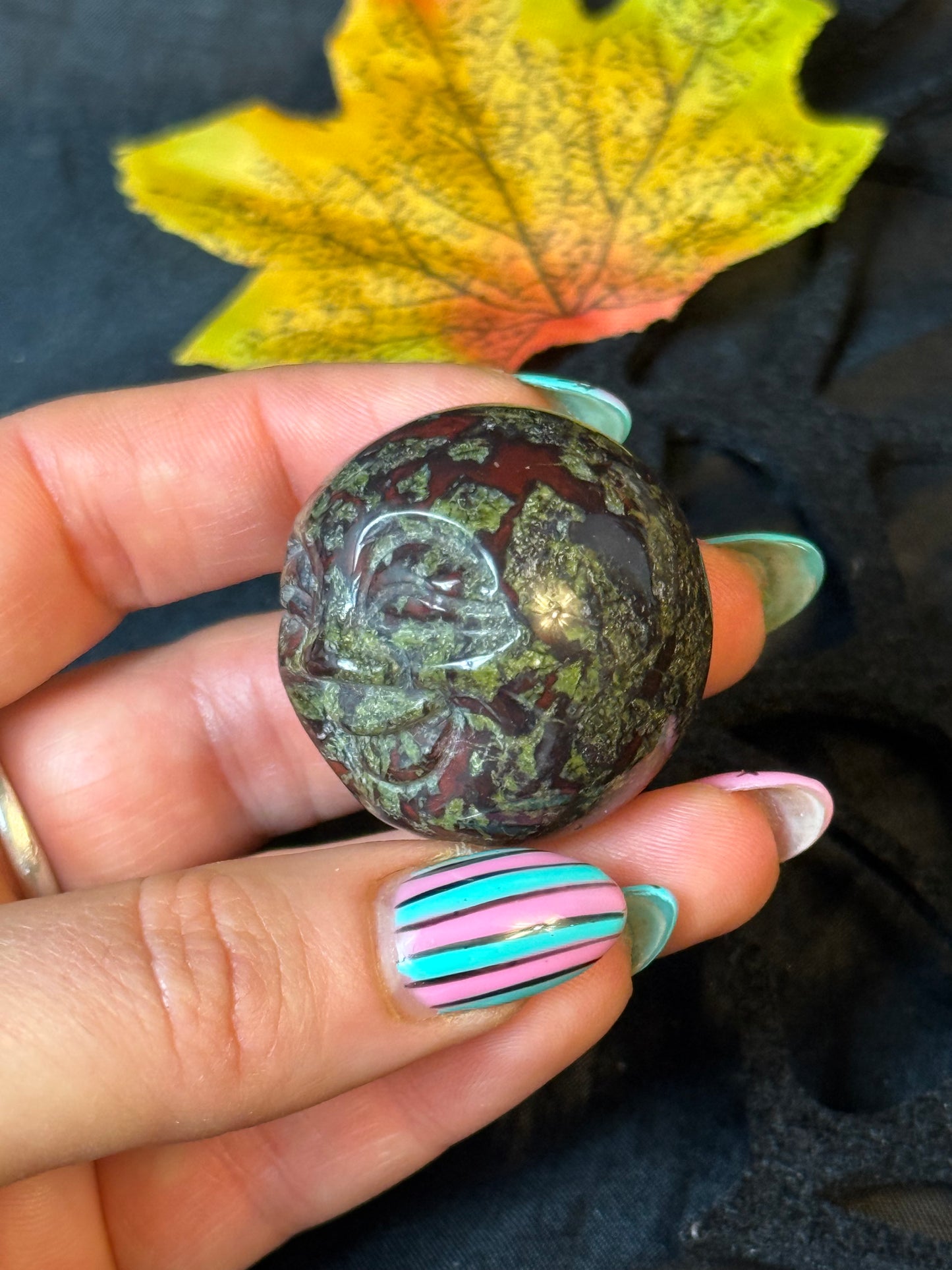 Bloodstone Moonface sphere