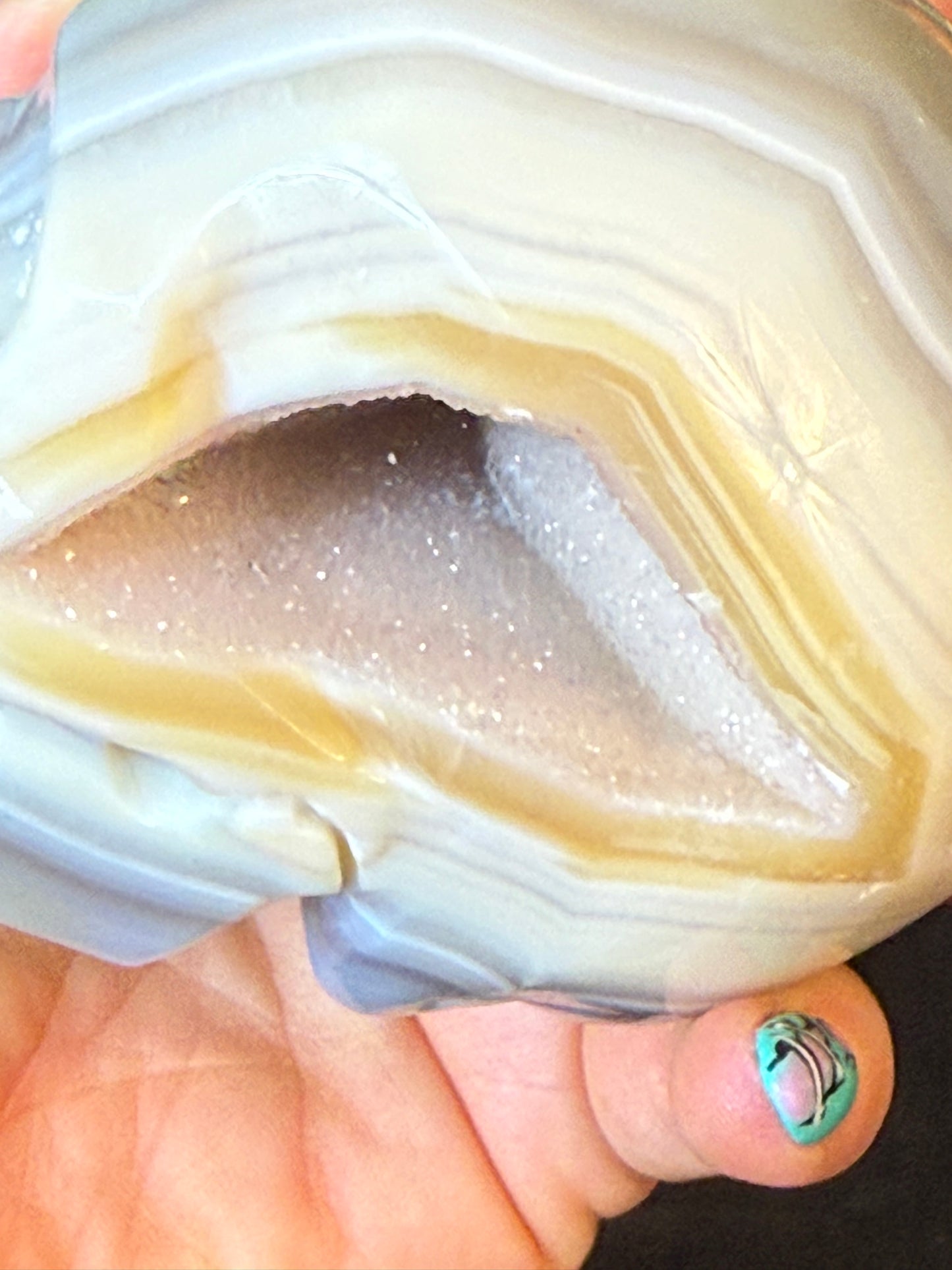 Druzy Agate Skull