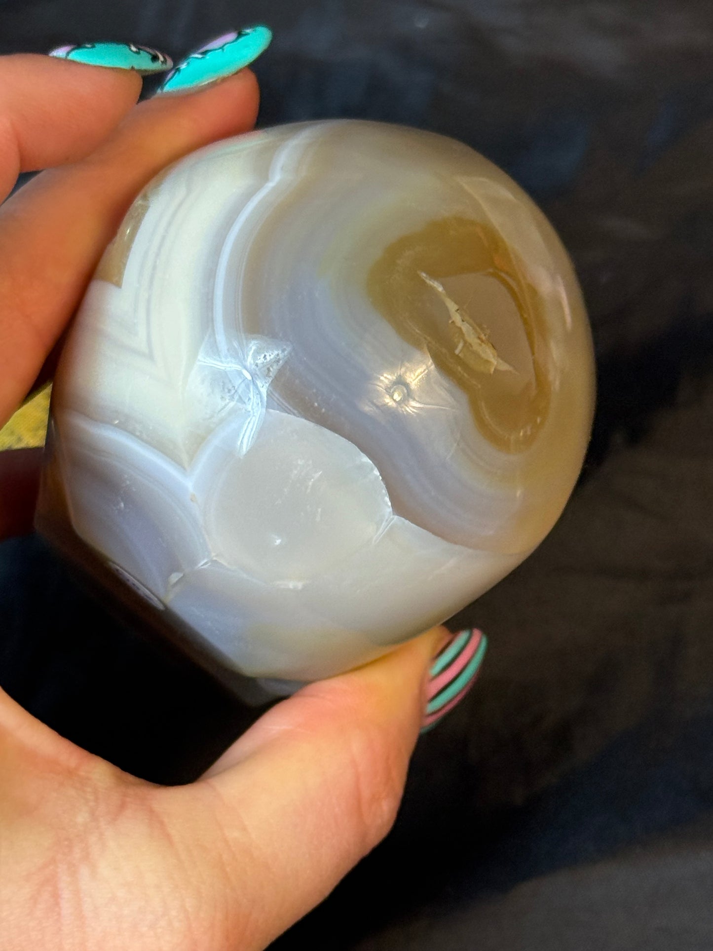 Druzy Agate Skull