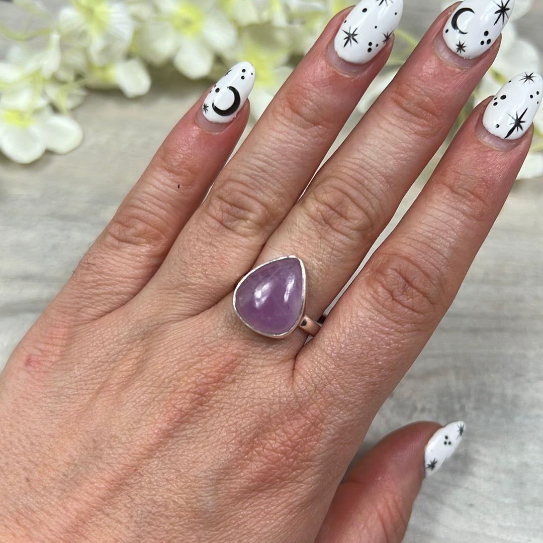 Kunzite 925 Sterling Silver Ring - Size O