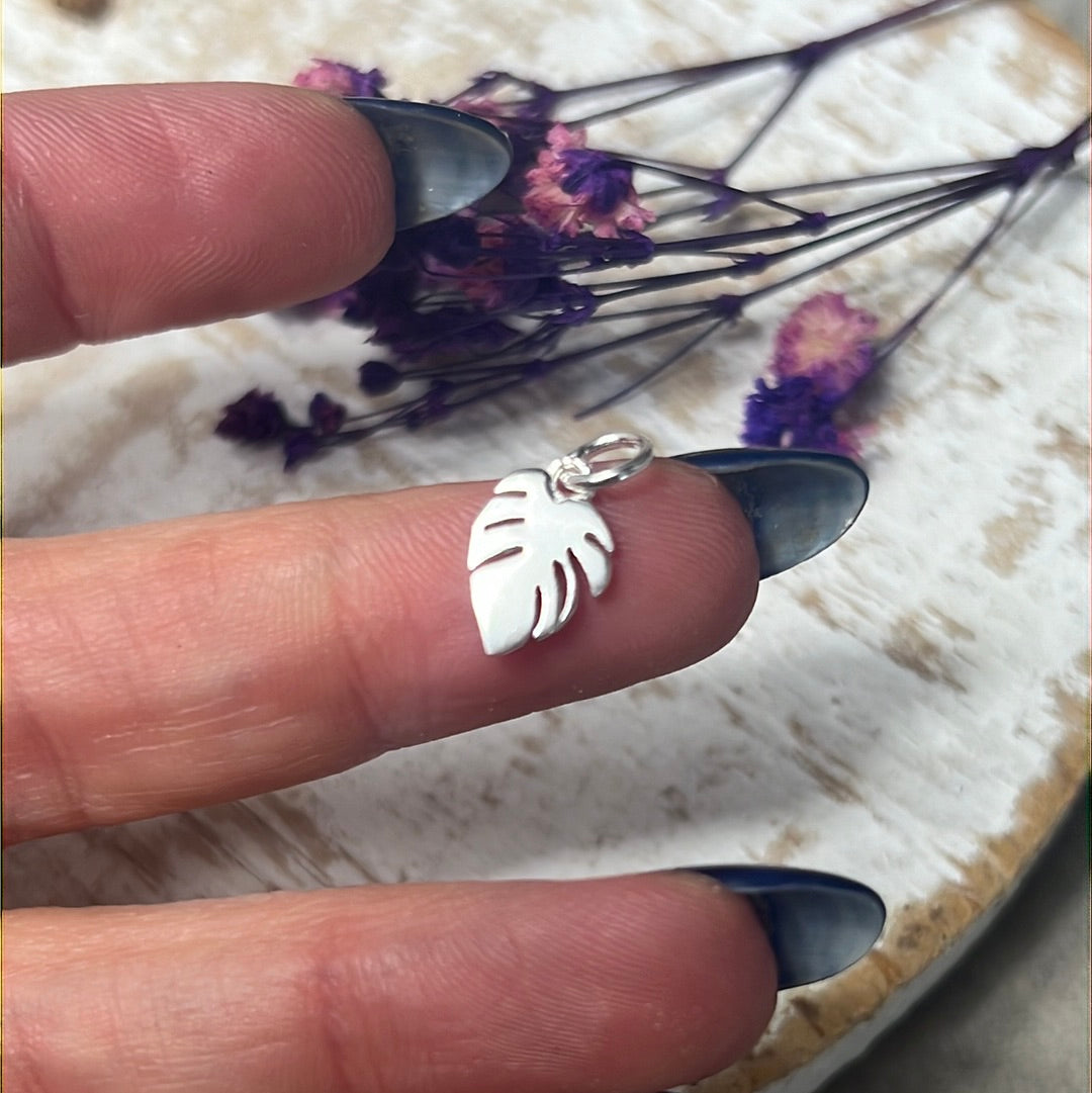 Leaf 925 Sterling Silver Pendant Charm