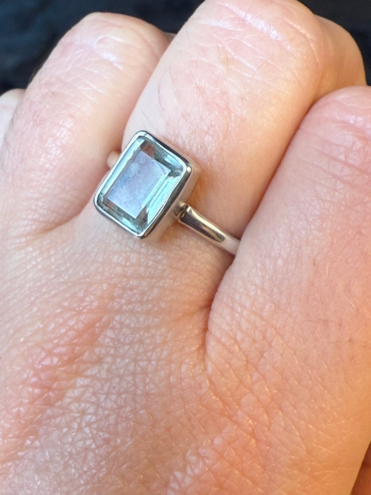 Prasolite 925 Ring - Size S 1/2 Green Amethyst