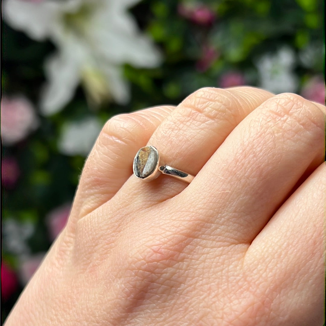 Astrophyllite 925 Sterling Silver Ring - Size M