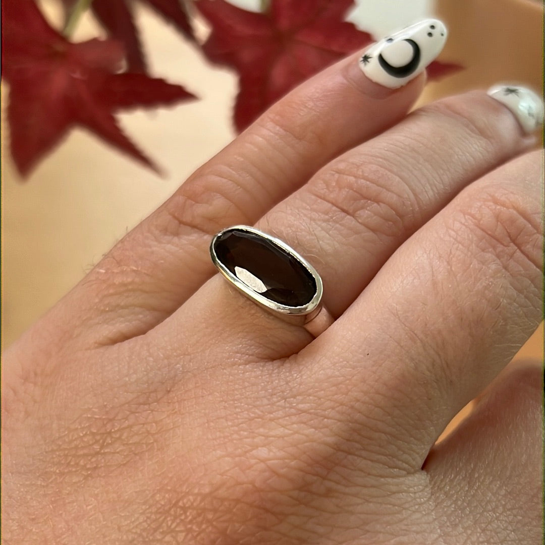 Bar Facet Sterling Silver Ring