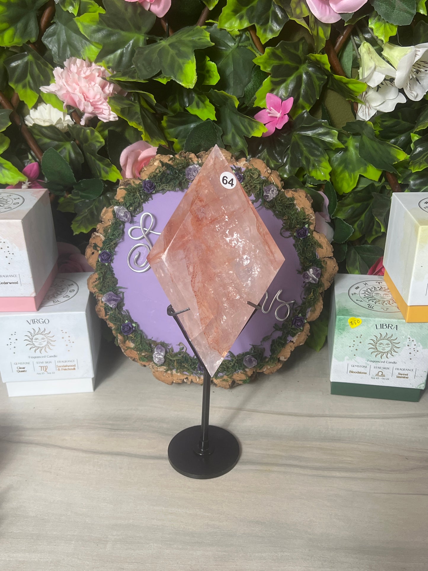 XL Rose and Fire Quartz Diamond
