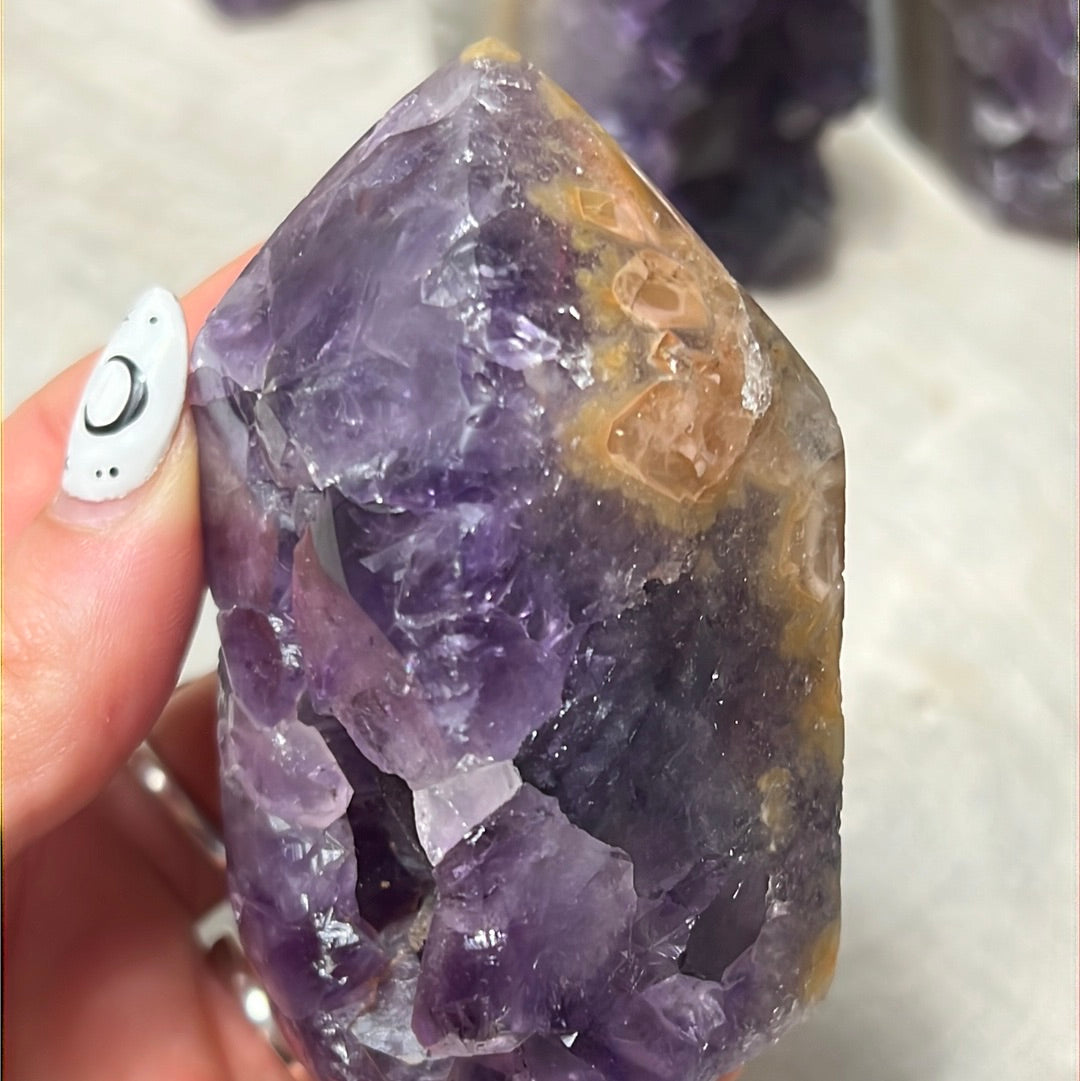 A Amethyst Agate Tower Points