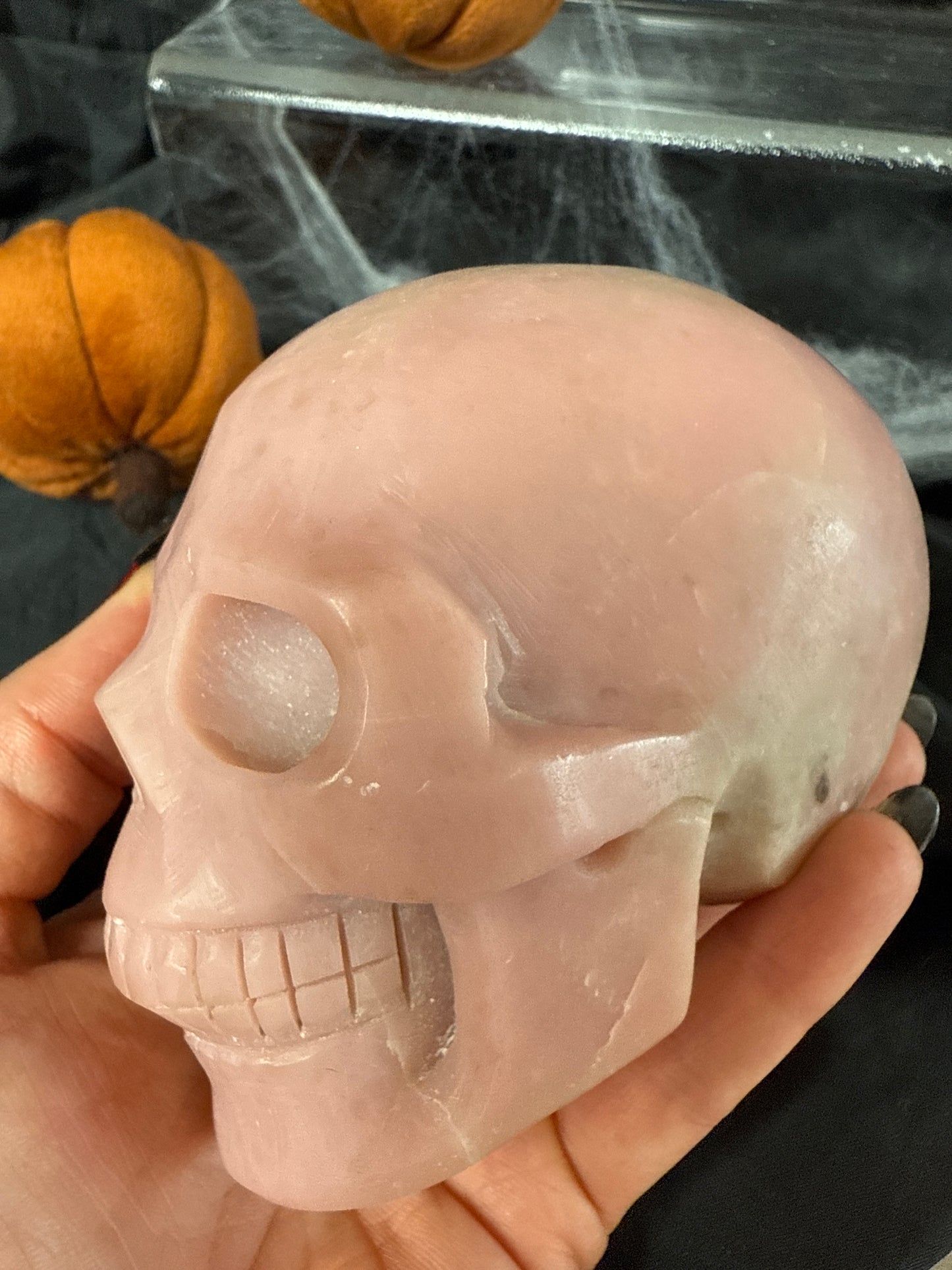 Pink Opal Skull