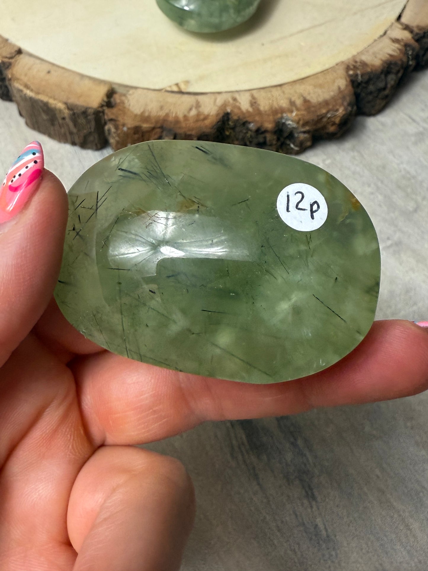 Prehnite Palm Stone