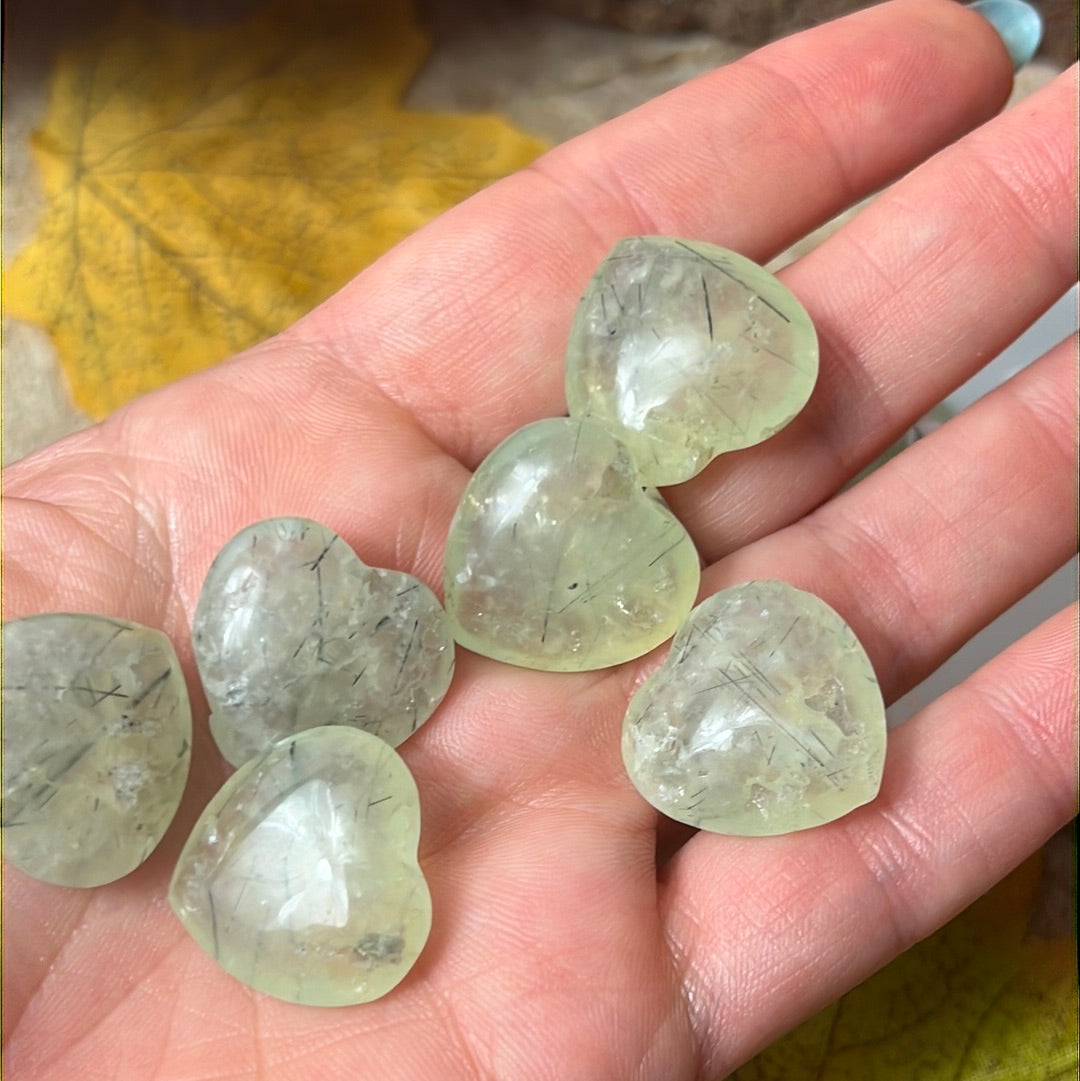 Prehnite & Epidote Heart