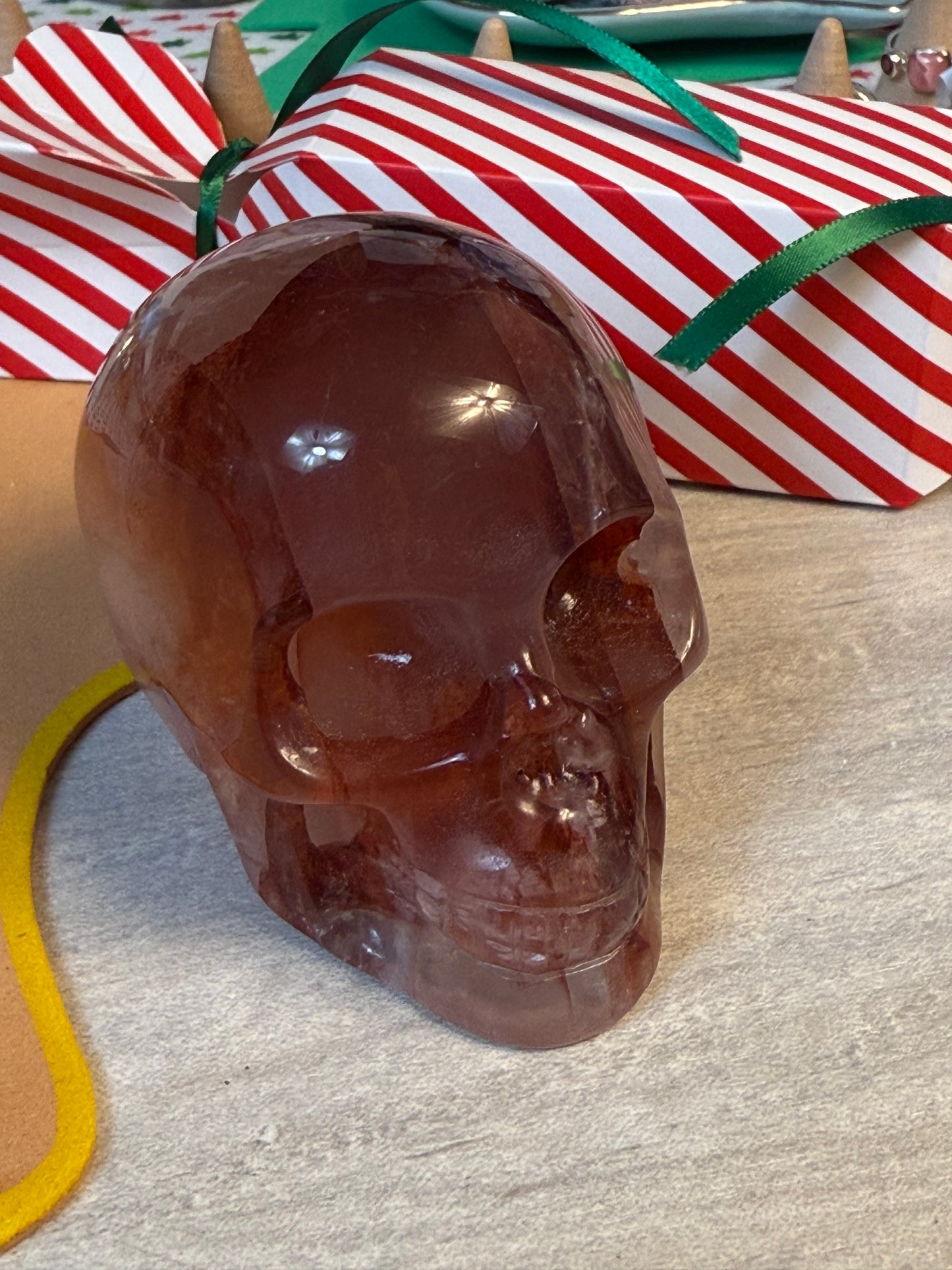 Fire Quartz Skull