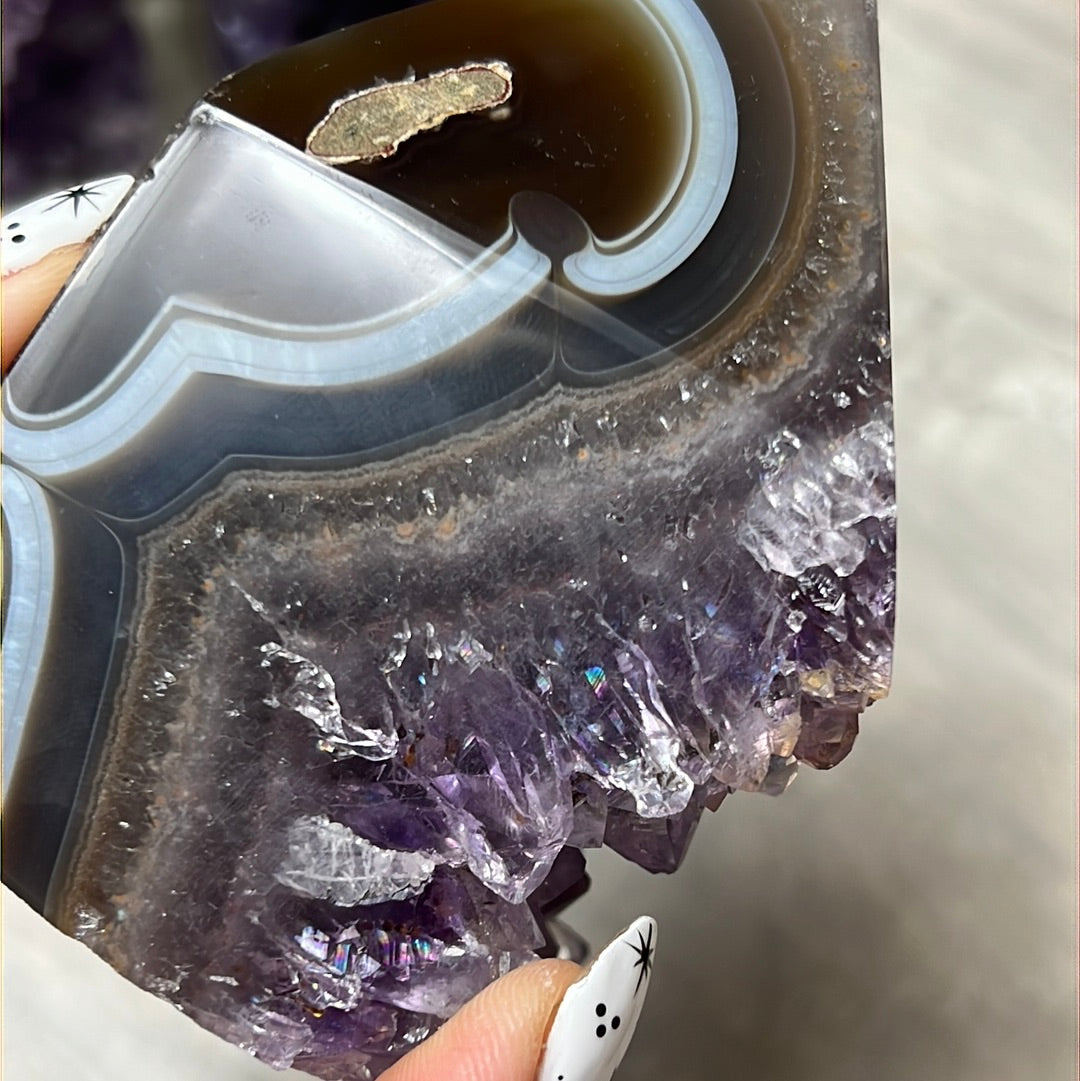 A Amethyst Agate Tower Points