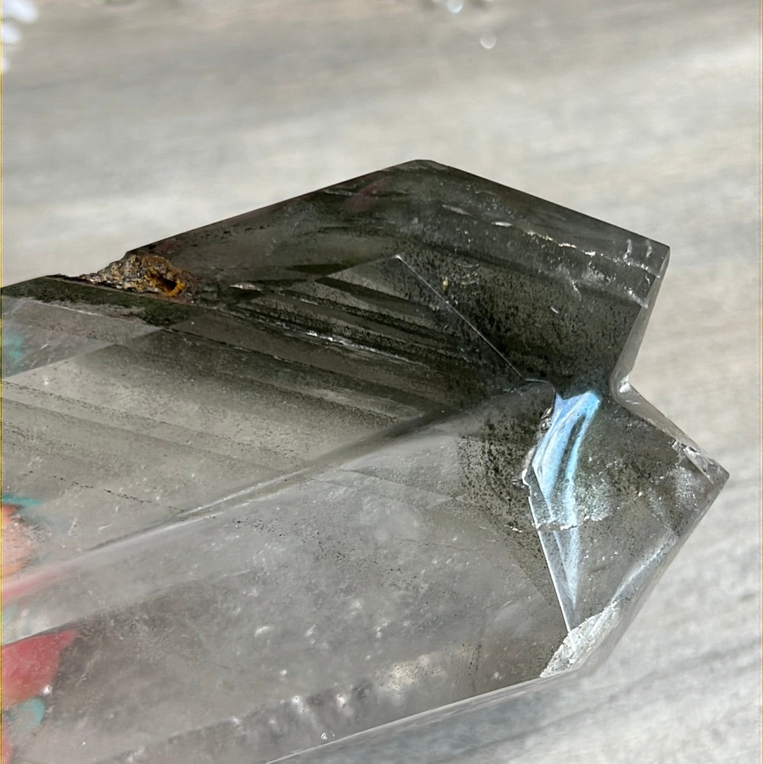 Twin Phantom Garden Quartz Tower Point