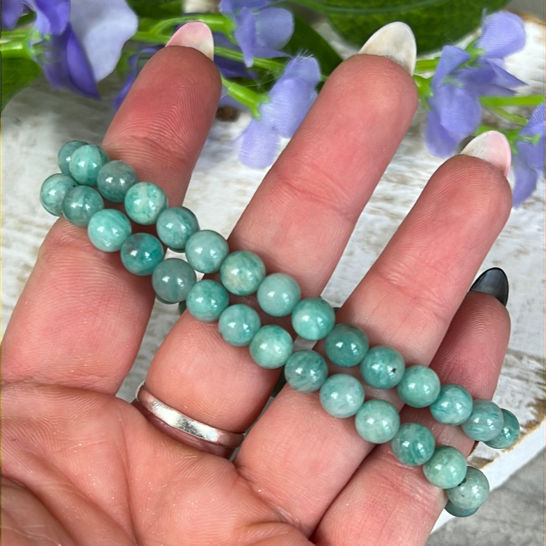 Amazonite Bead Bracelet - A Grade