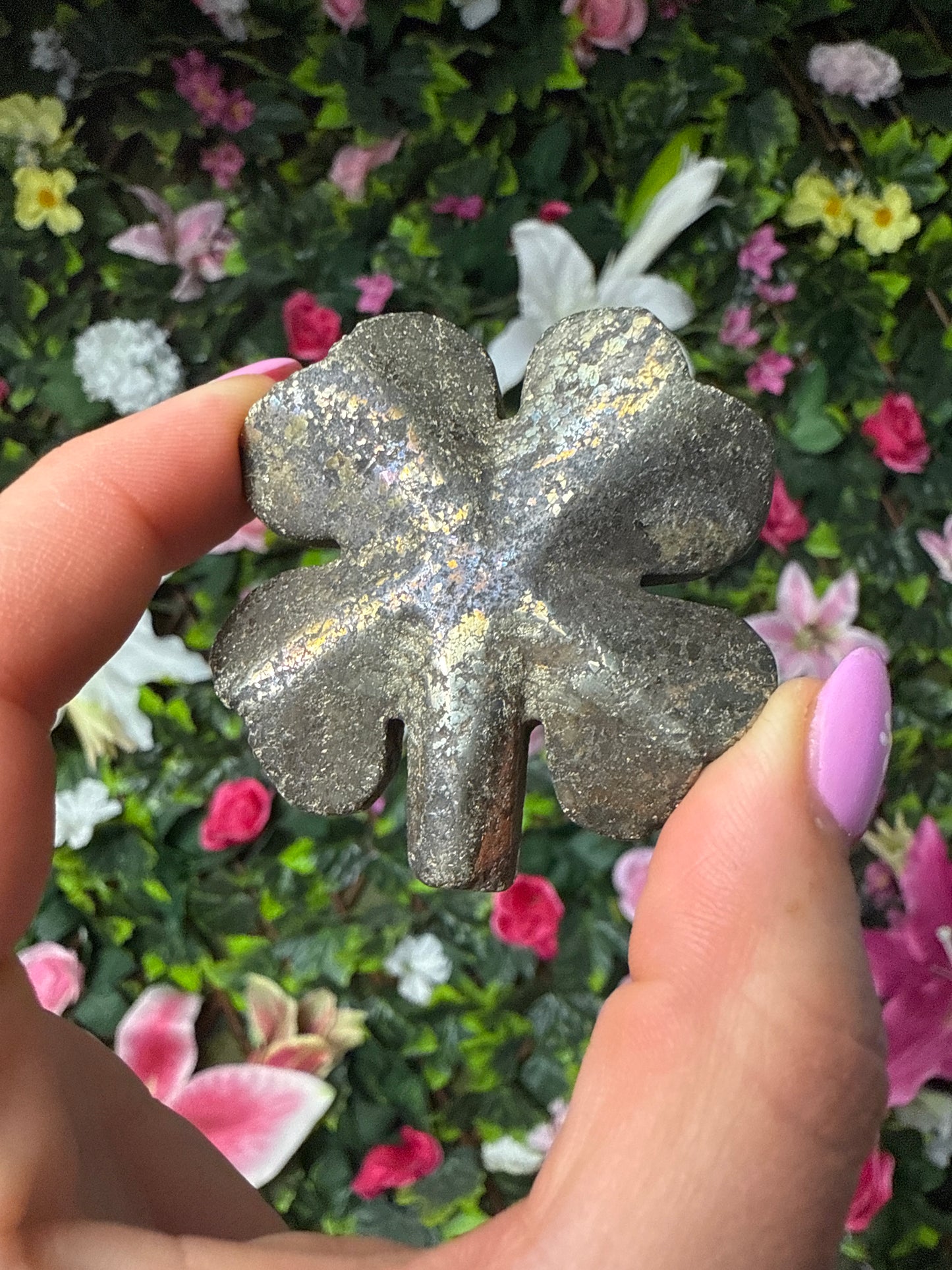 Lucky Pyrite Four leaf clover / shamrock ☘️