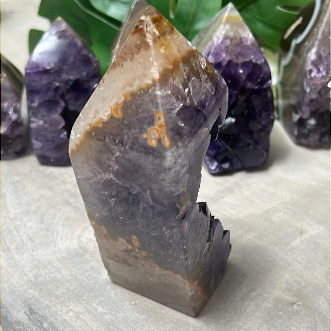 A Amethyst Agate Tower Points