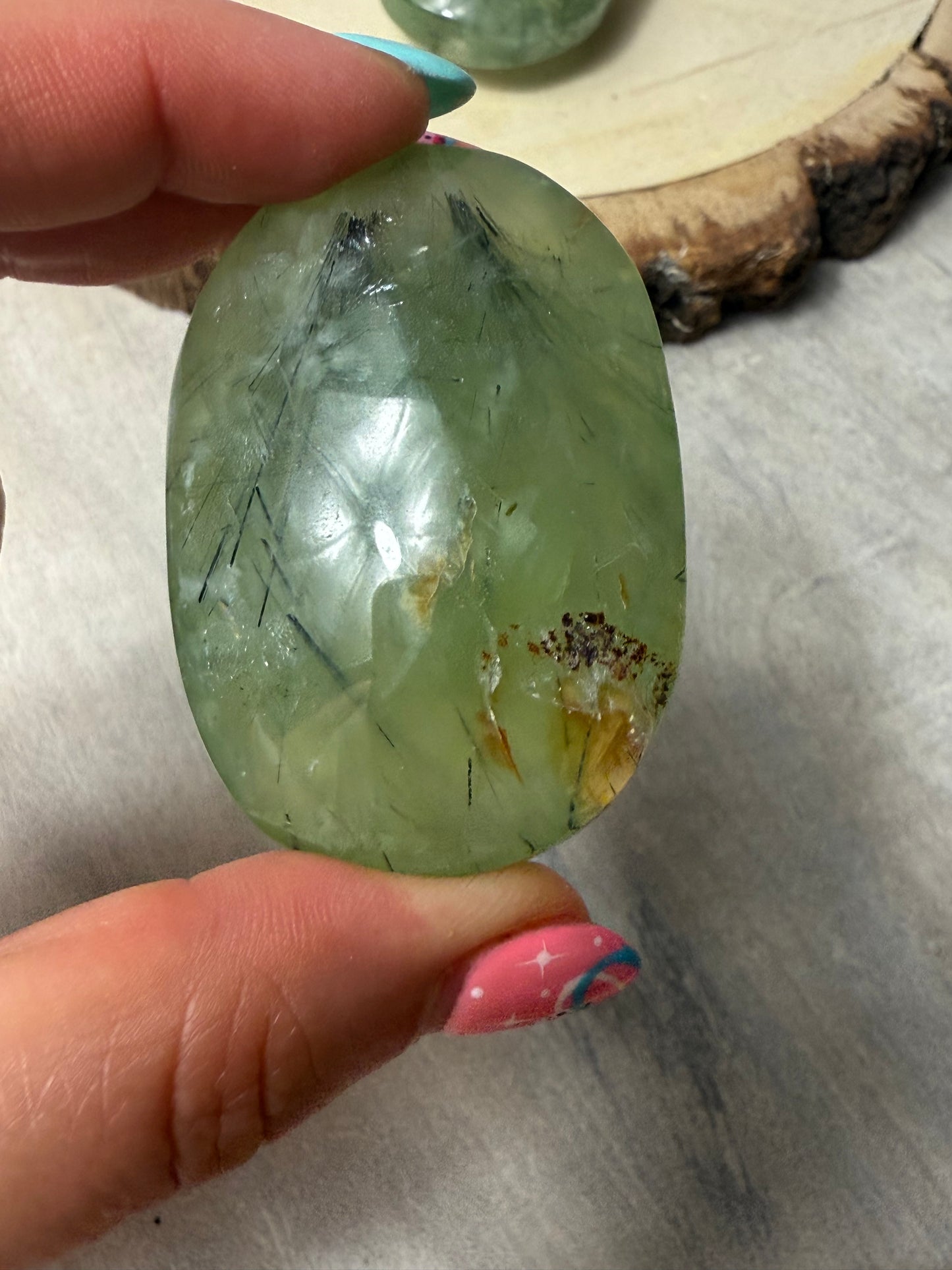 Prehnite Palm Stone